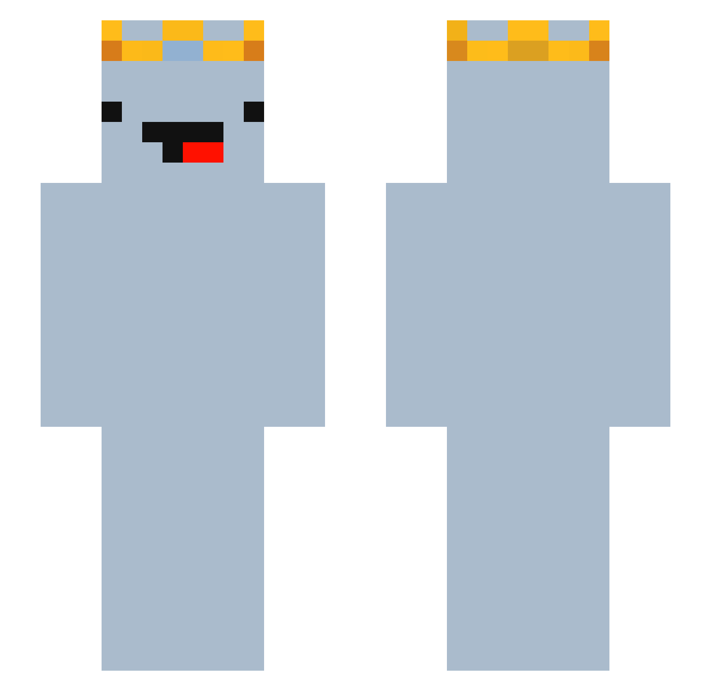 yooguu Minecraft skin, front and back view