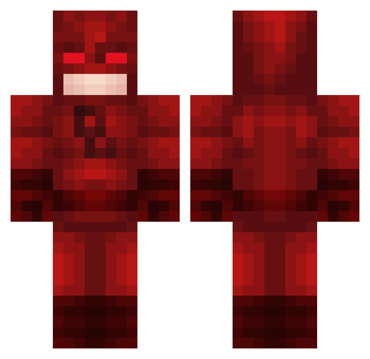 MinecraftVW Minecraft skin, front and back view