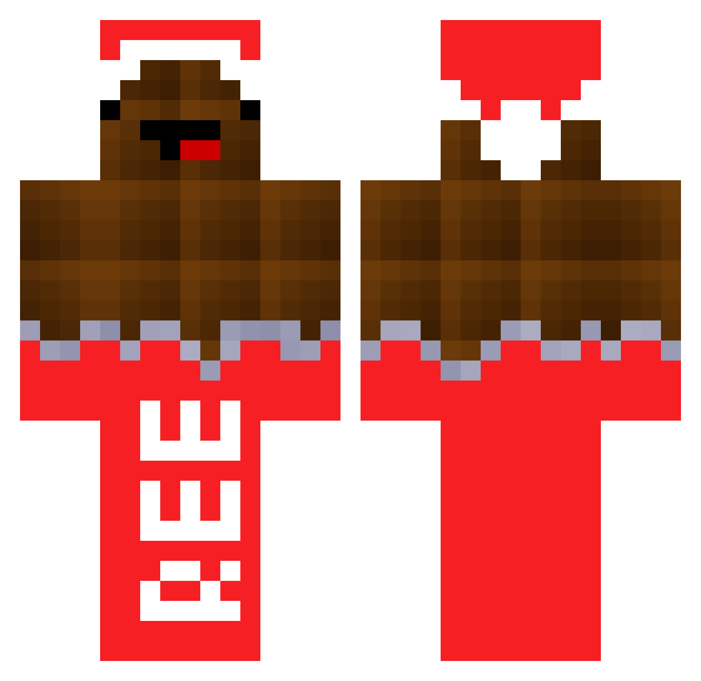TheeDom Minecraft skin, front and back view