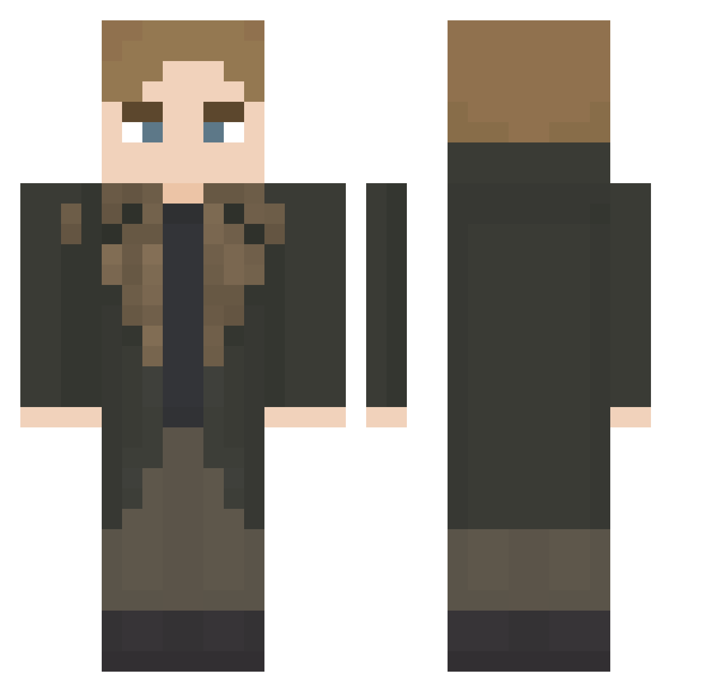 Kweng Minecraft skin, front and back view