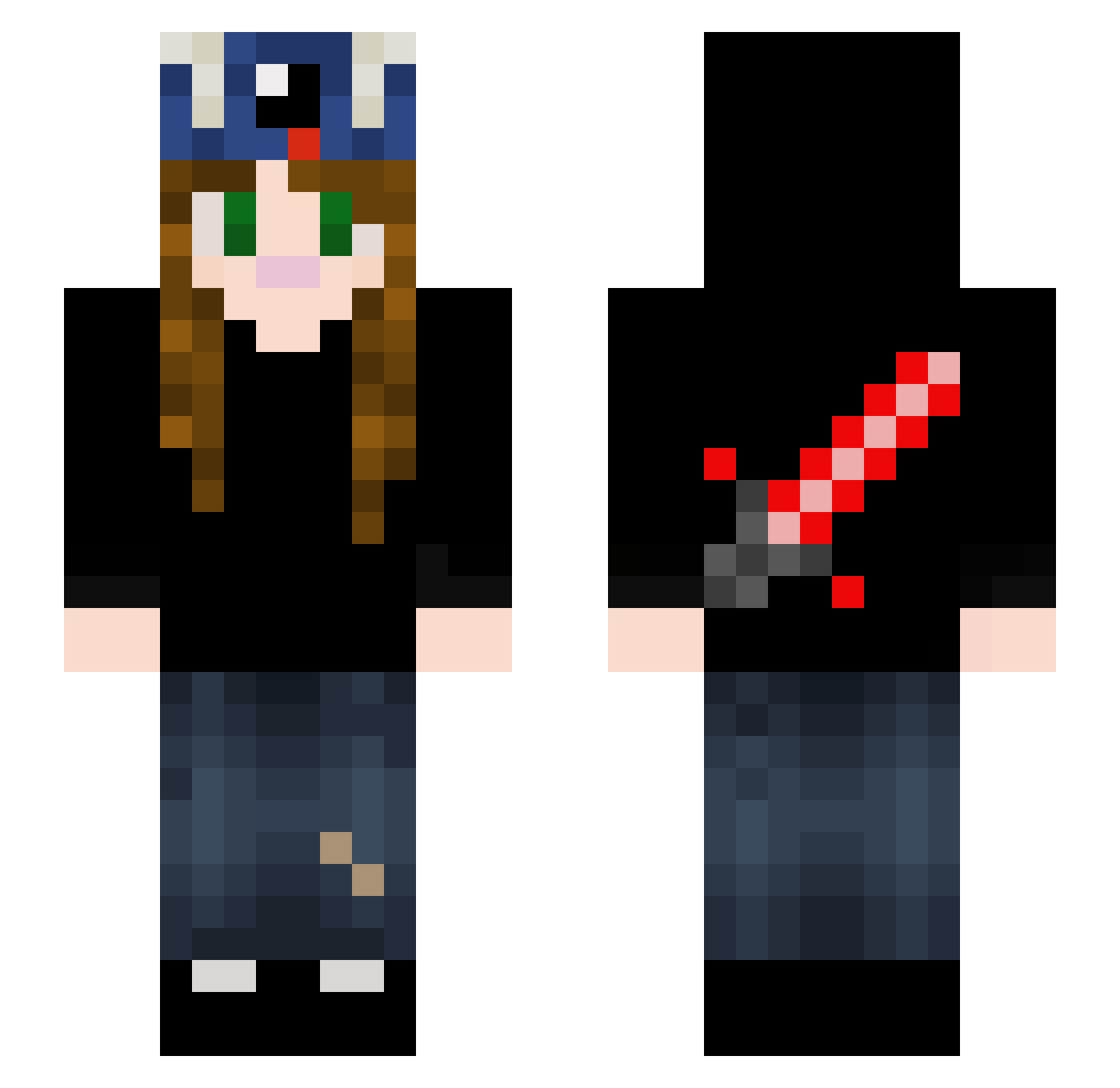 TinkerG1 Minecraft skin, front and back view