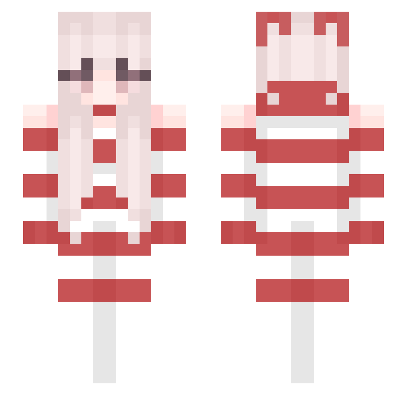 o0LOLI0o Minecraft skin, front and back view