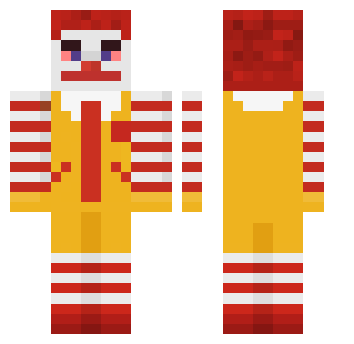 zxc_vpp Minecraft skin, front and back view