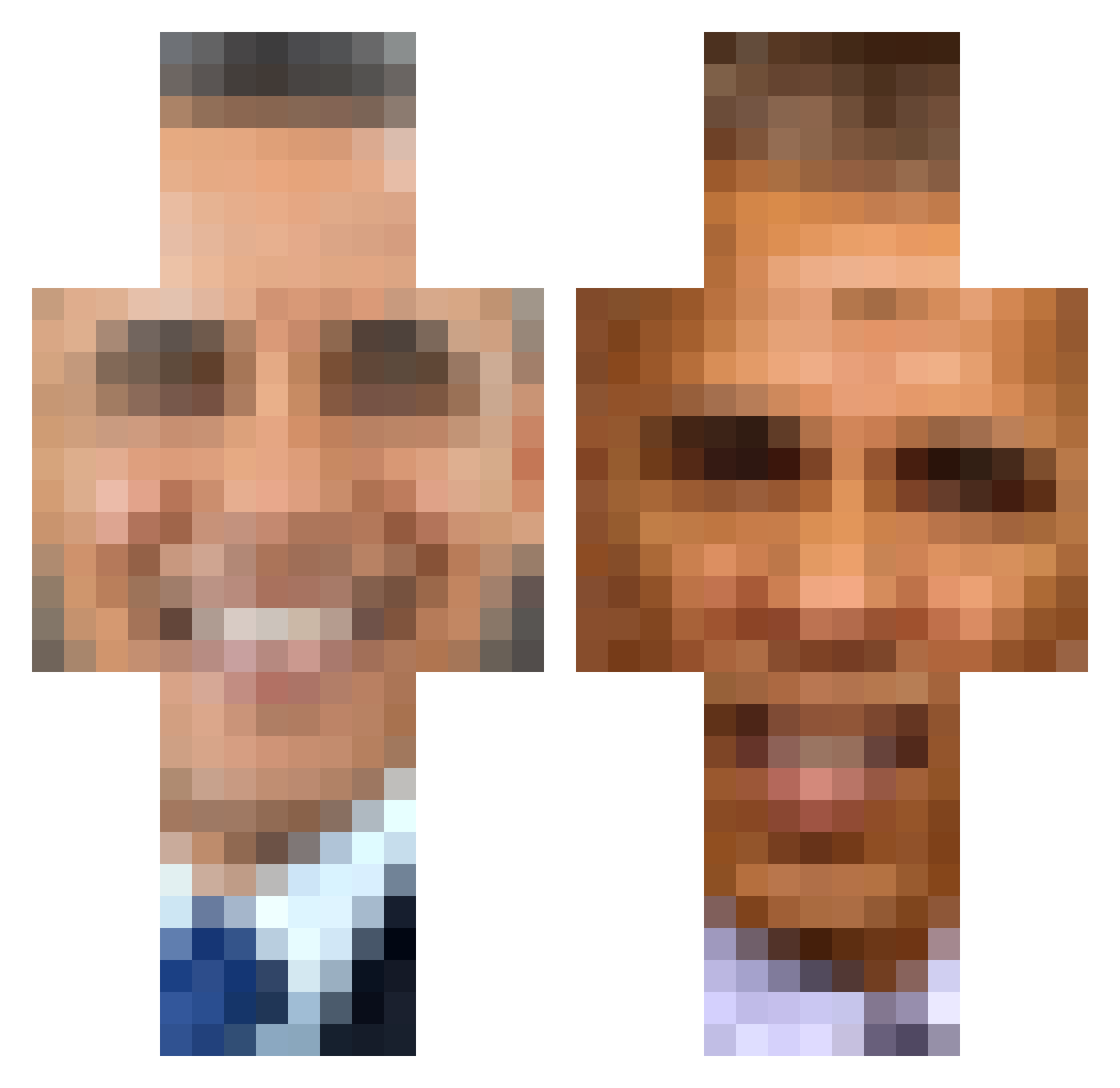 imgasiii Minecraft skin, front and back view