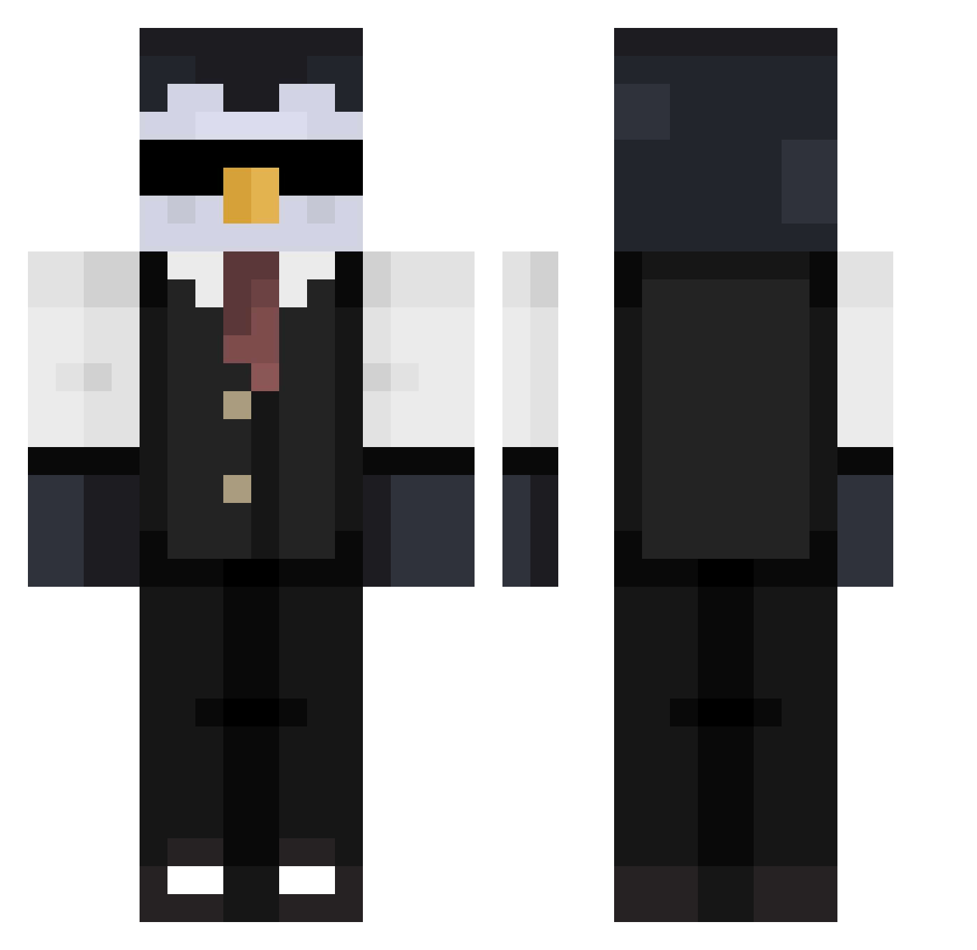 SSIIMMPP Minecraft skin, front and back view