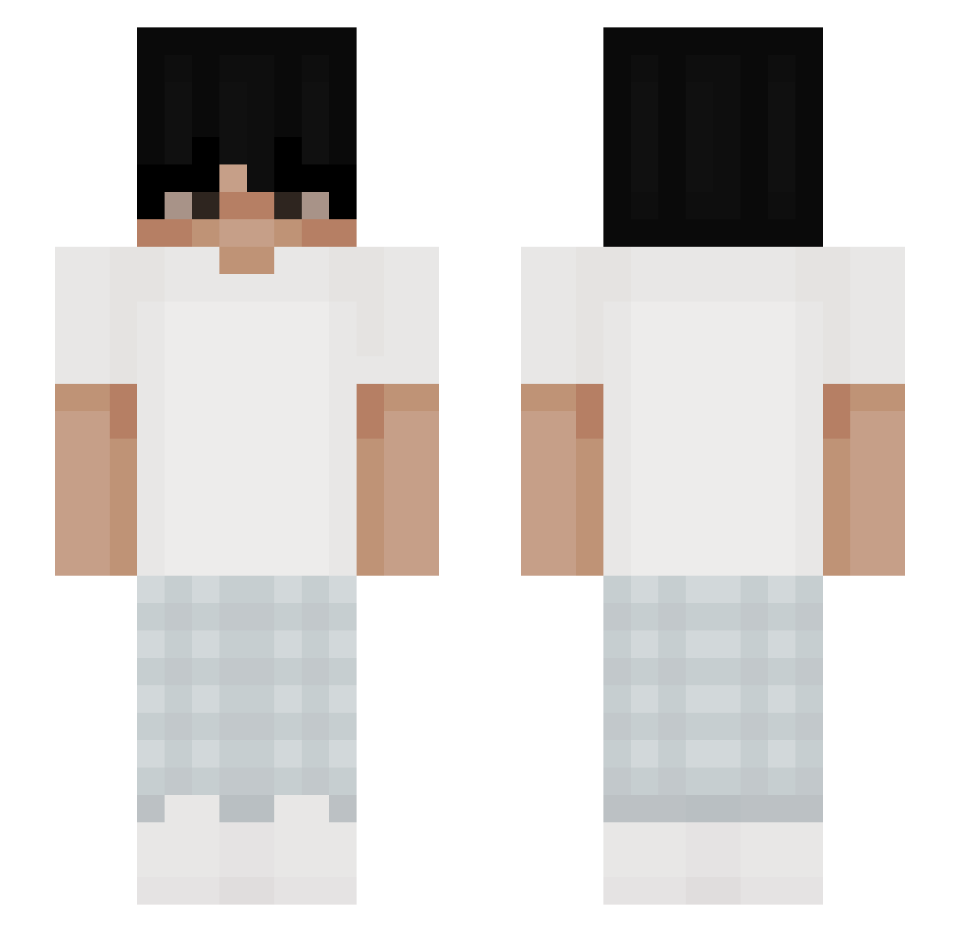 xCeeDCS Minecraft skin, front and back view