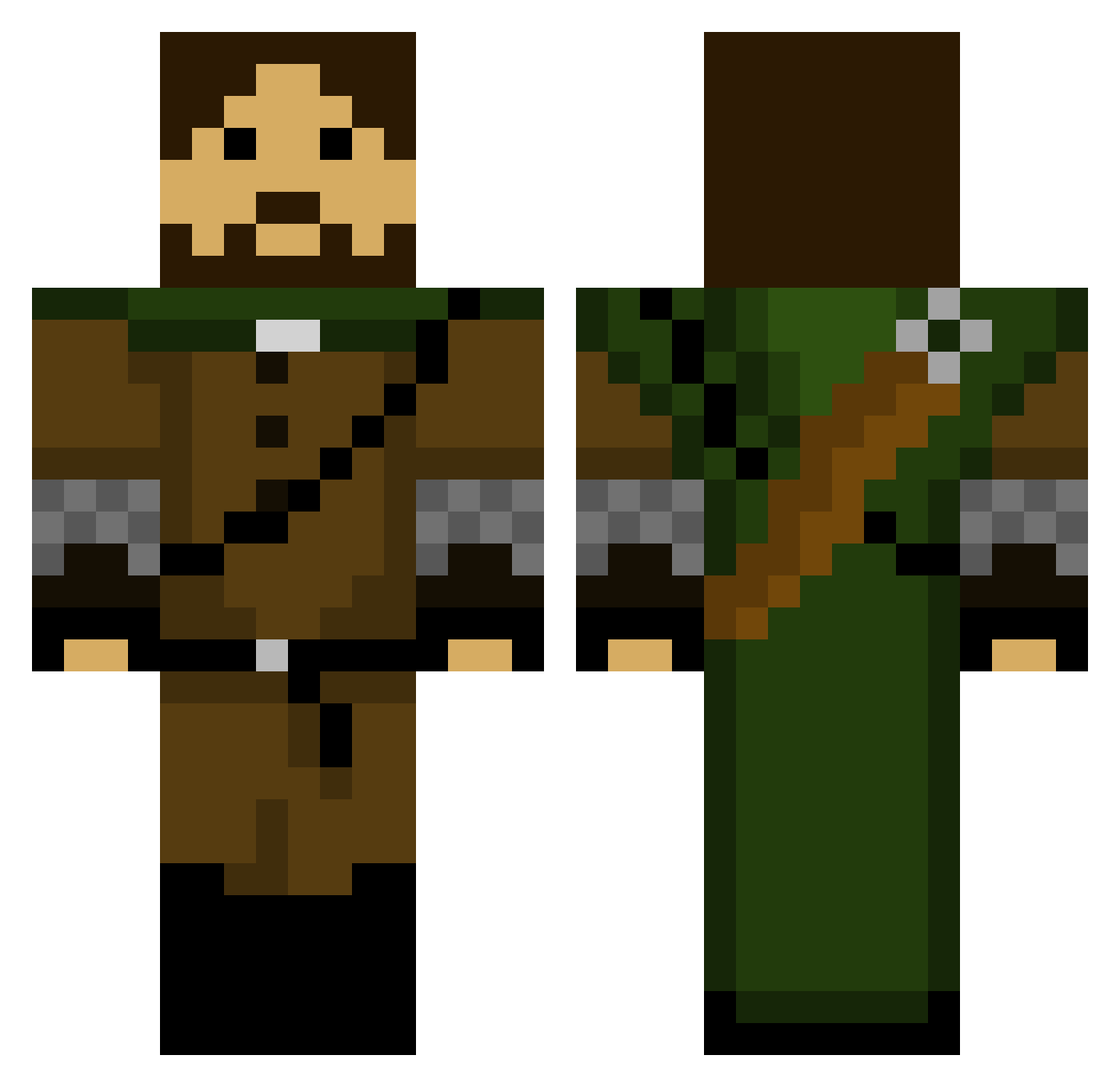MYSKY34 Minecraft skin, front and back view