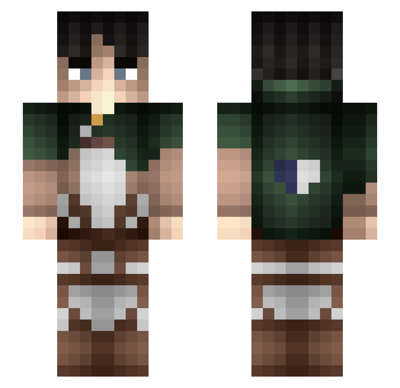 PLM_sub Minecraft skin, front and back view