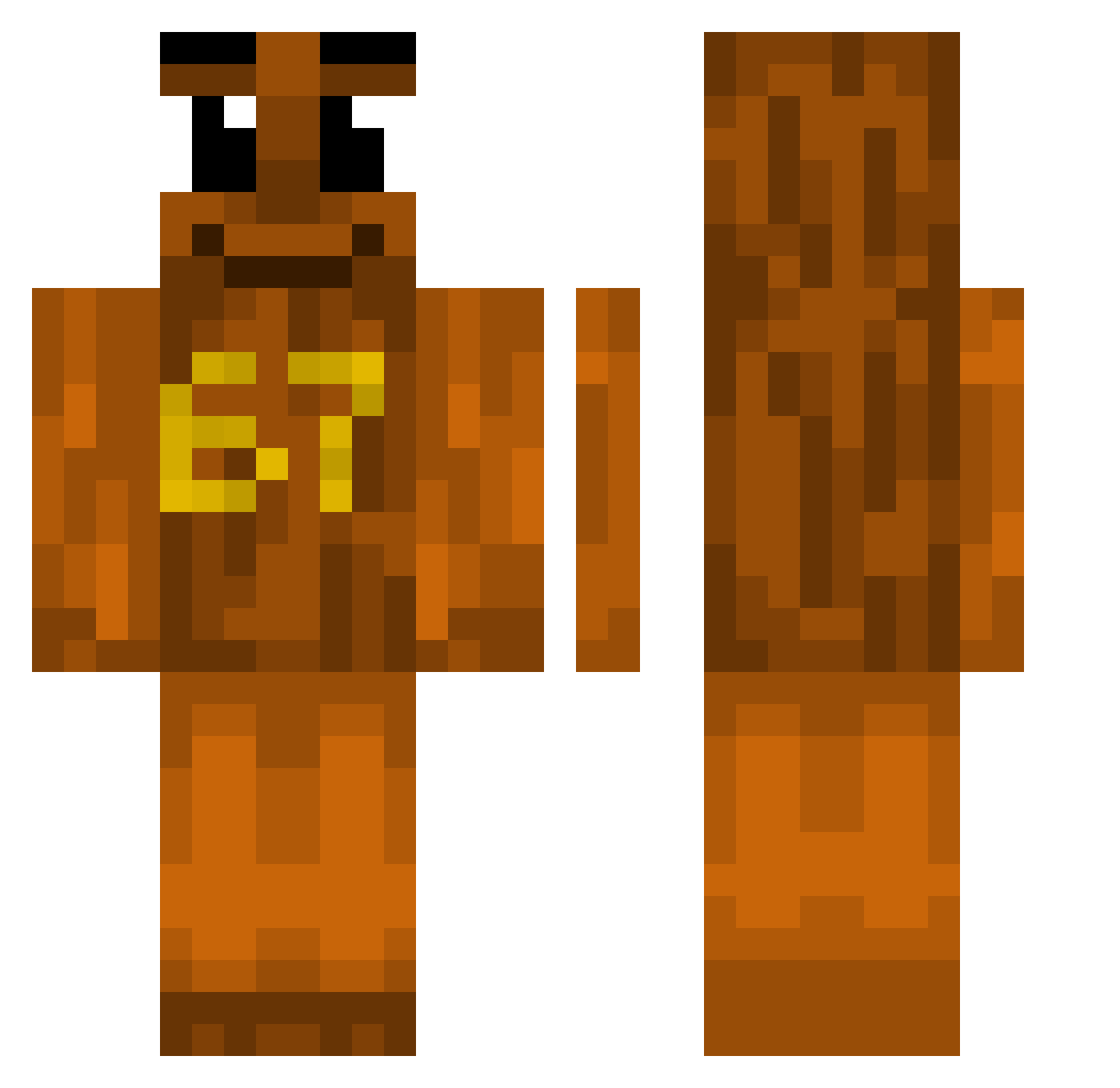 Hateorllov Minecraft skin, front and back view