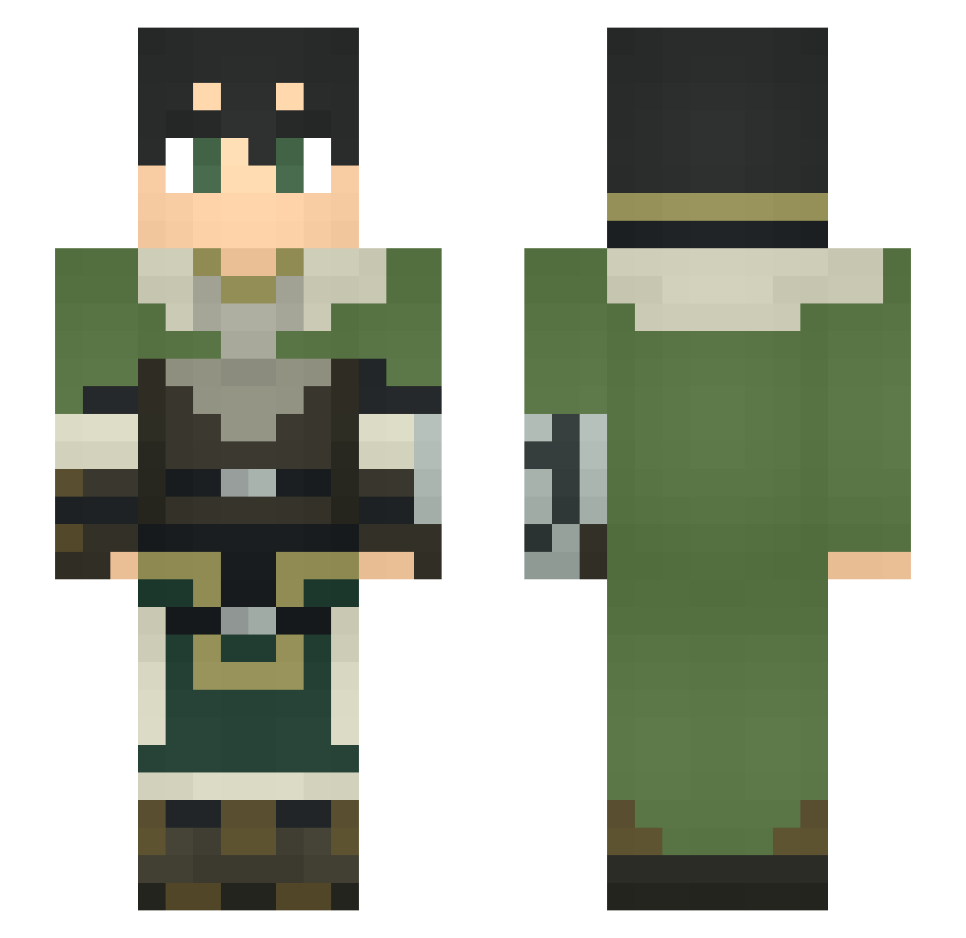 Calvinbich Minecraft skin, front and back view