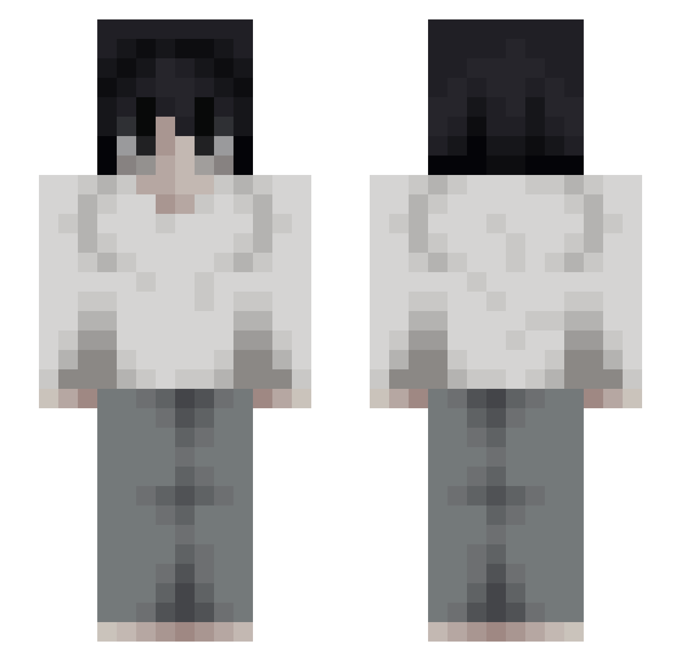 drouzey Minecraft skin, front and back view