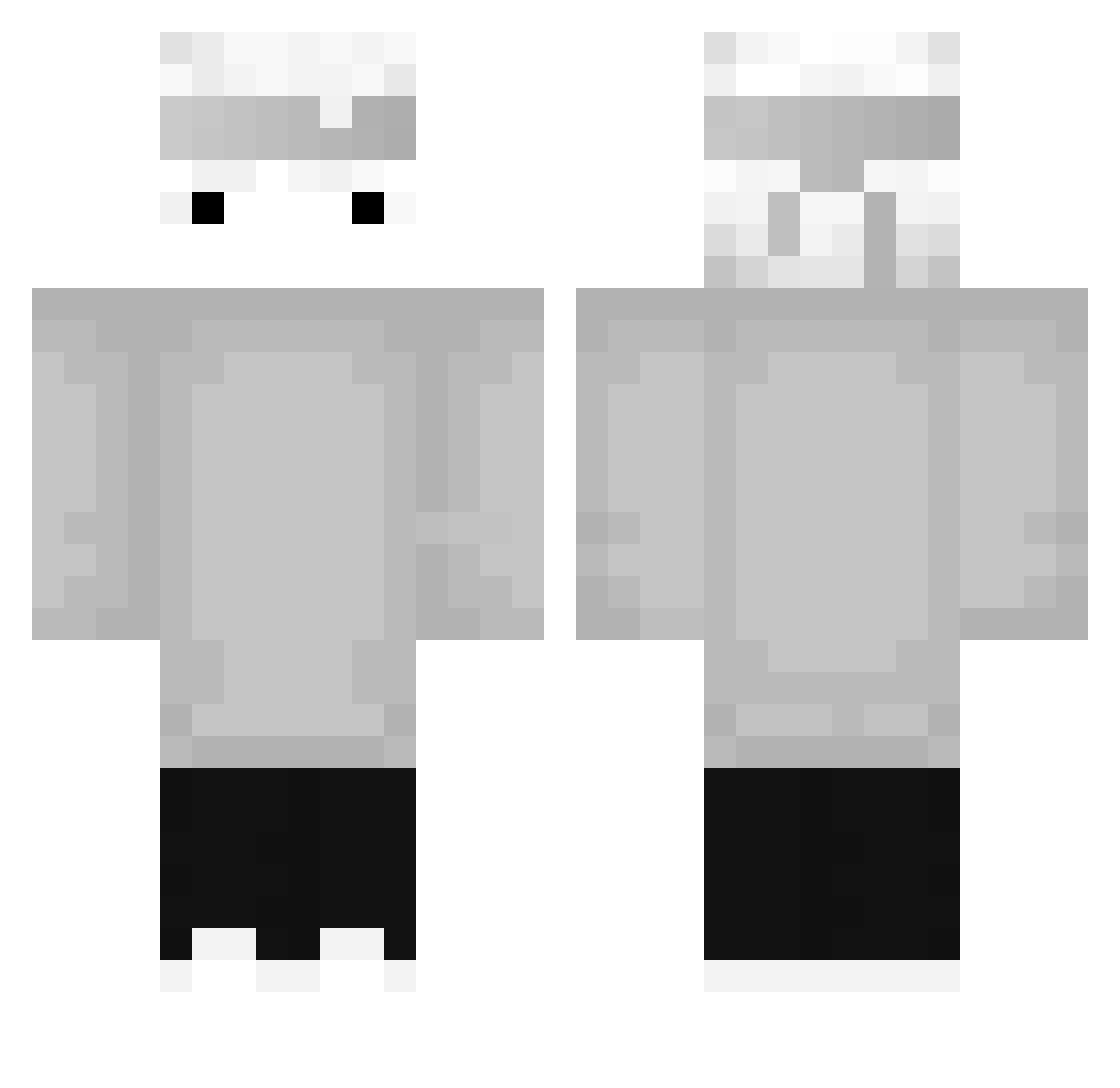 SoesieSlayer Minecraft skin, front and back view