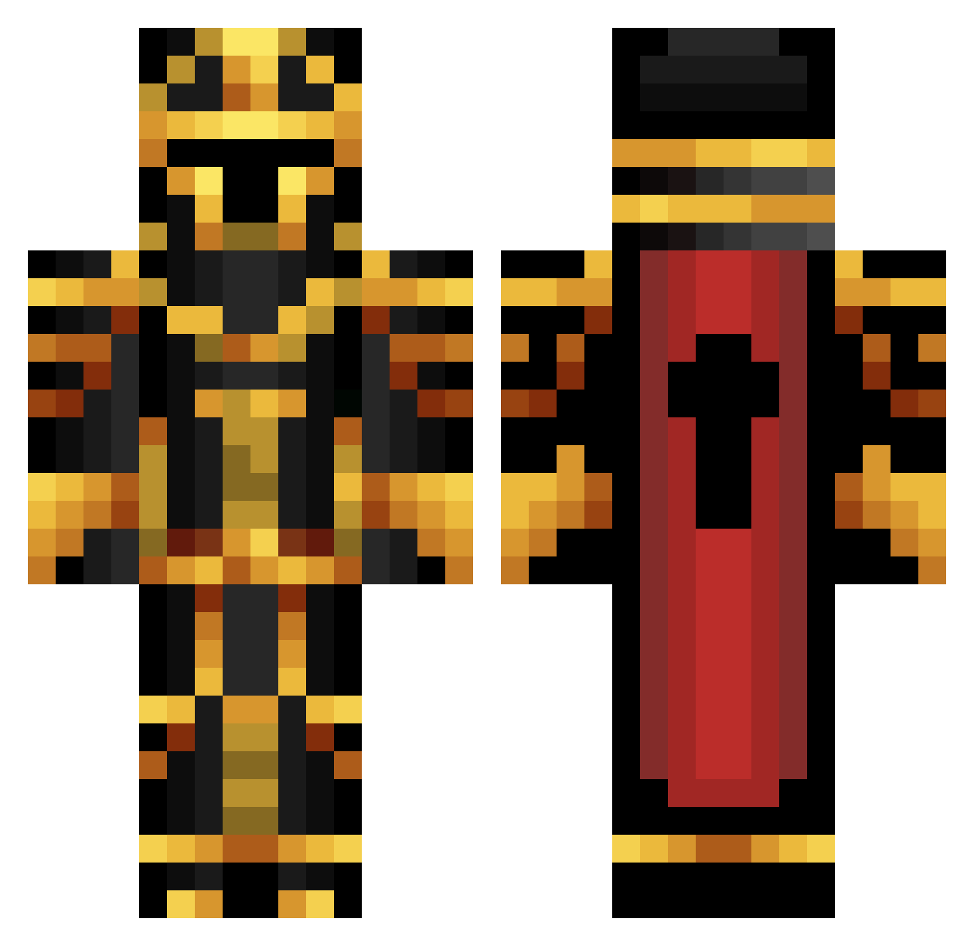sernaa Minecraft skin, front and back view