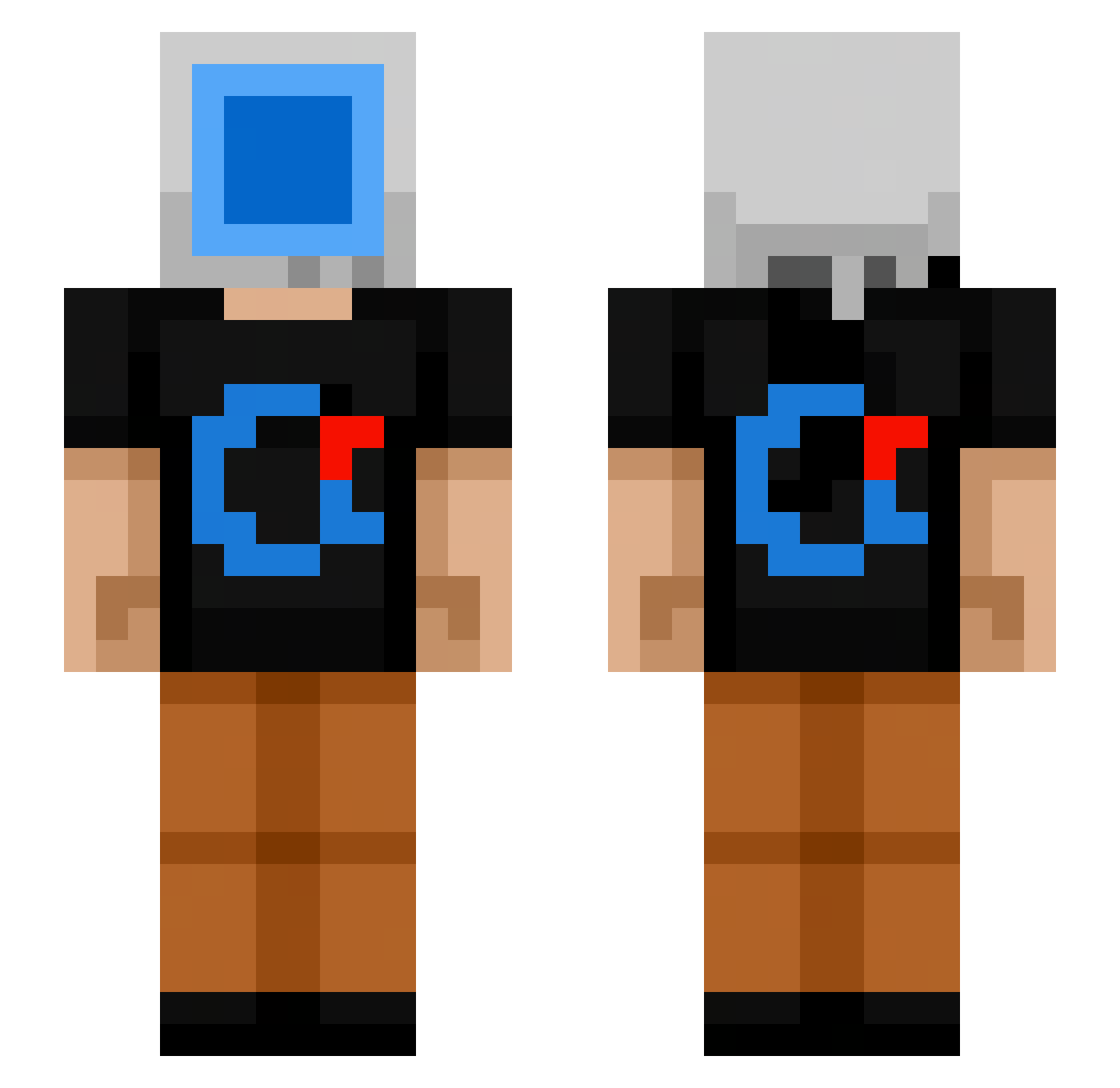 baabaabaa Minecraft skin, front and back view