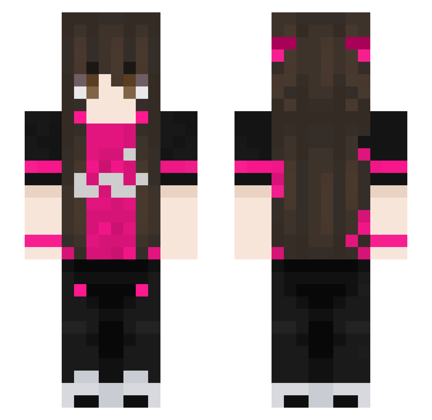 Zapatit0o Minecraft skin, front and back view
