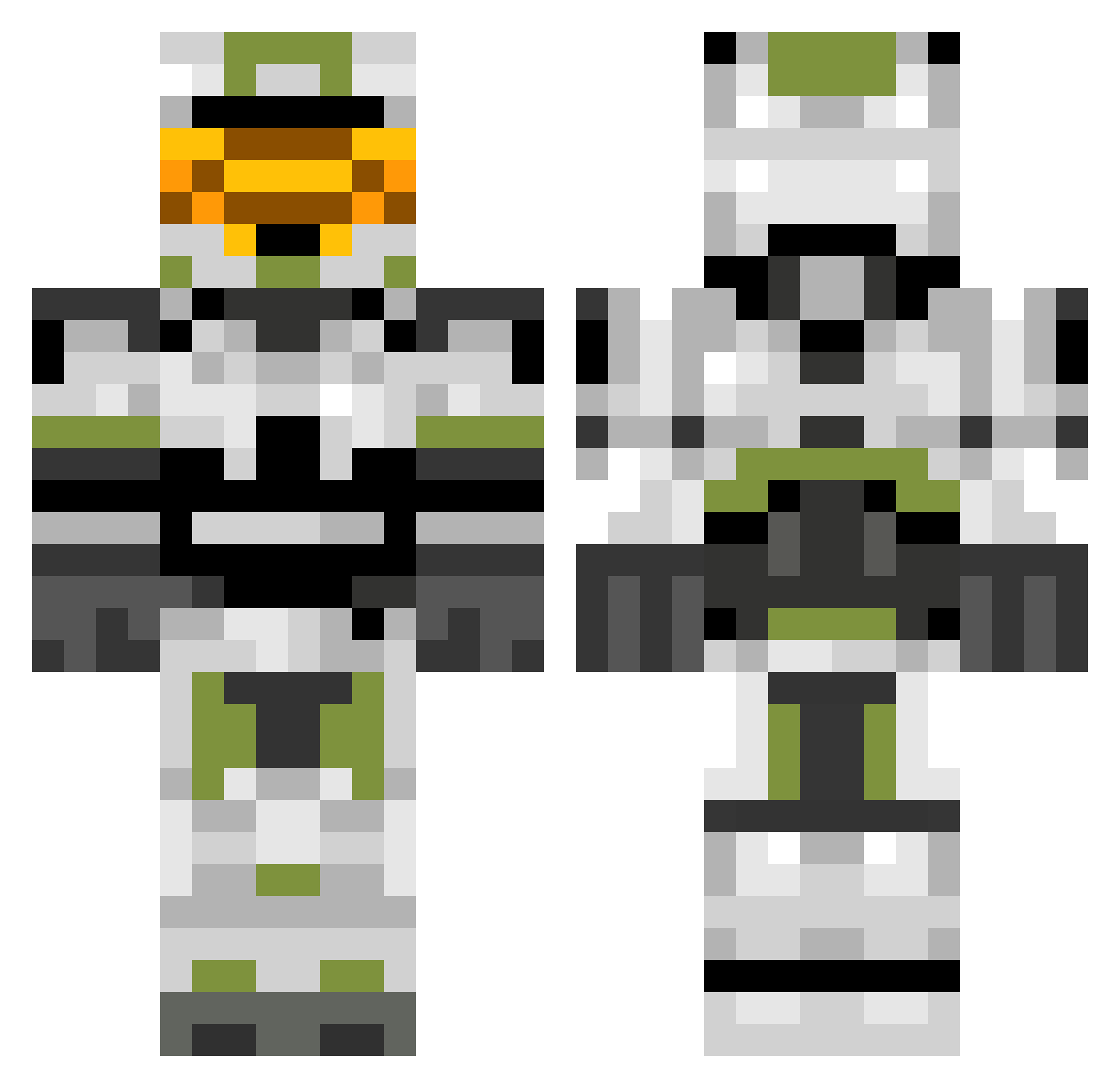 taj1994 Minecraft skin, front and back view
