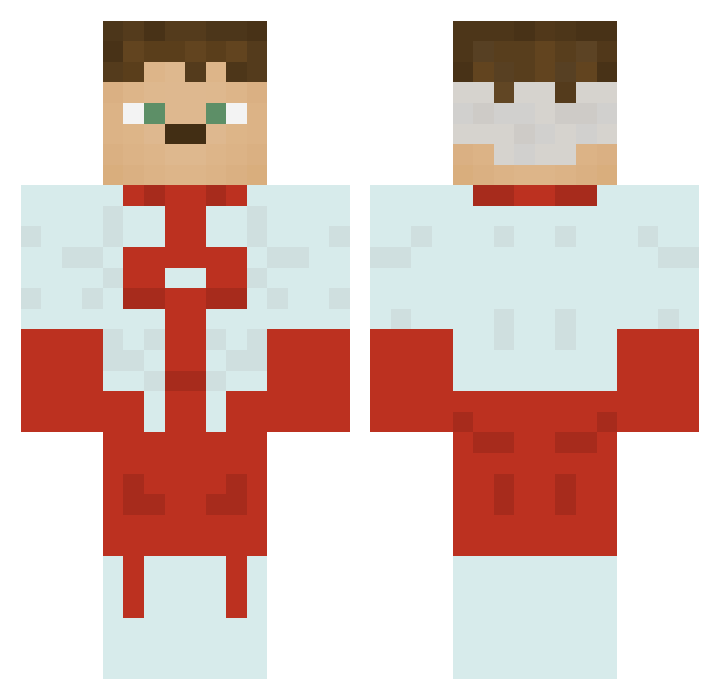 RidleyFoster Minecraft skin, front and back view