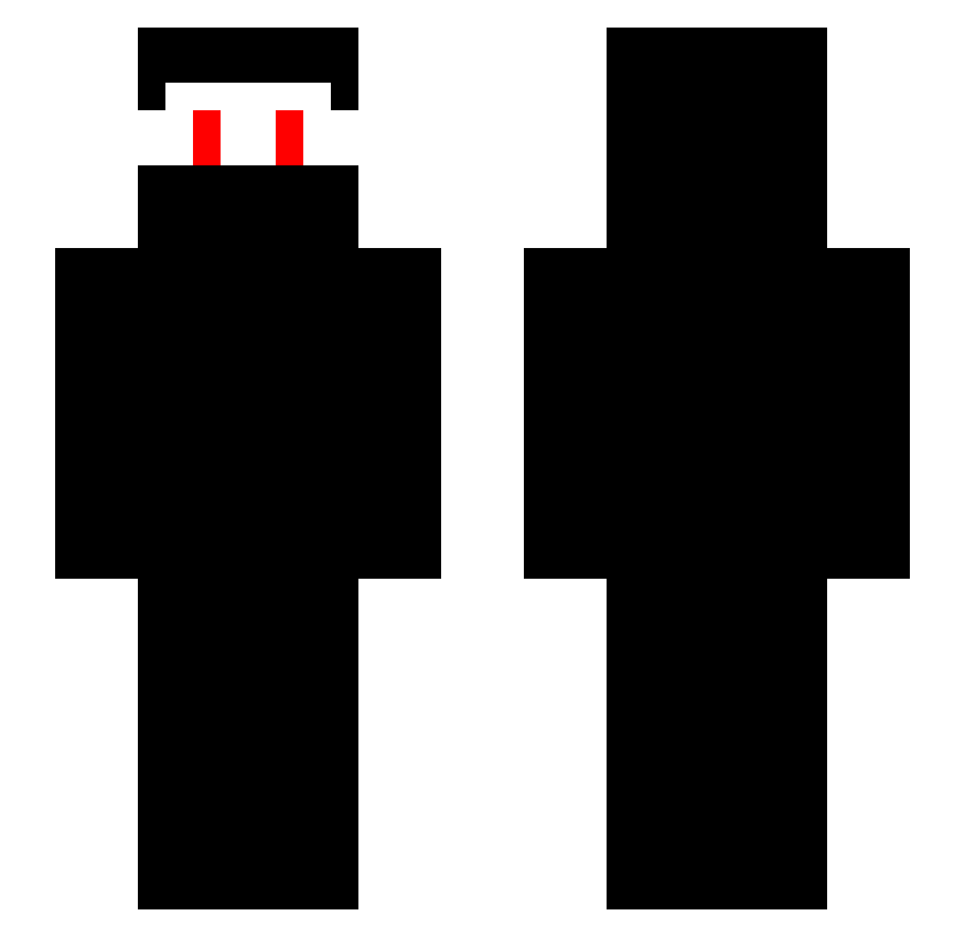 X3Zayan Minecraft skin, front and back view