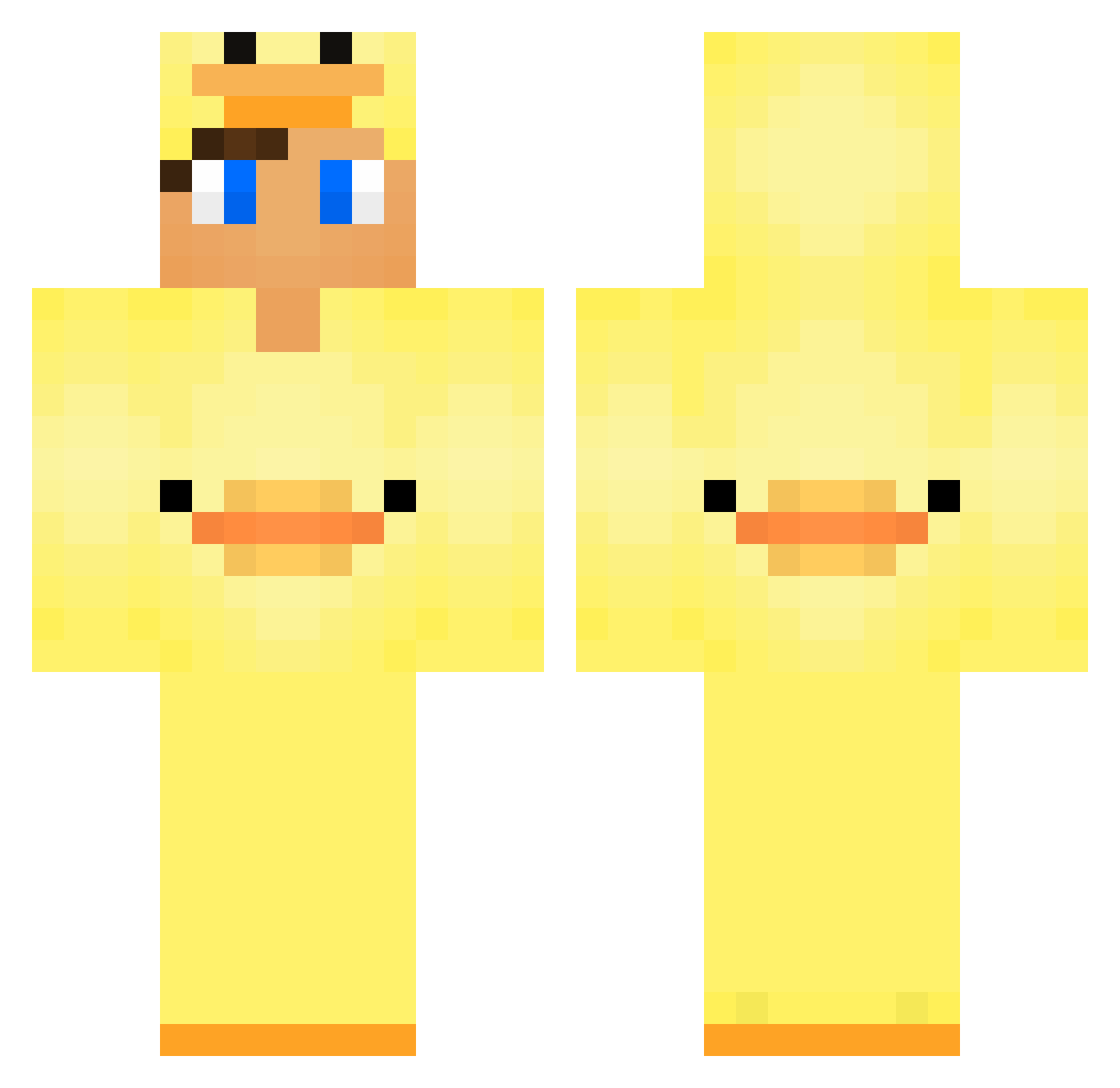 Surmount Minecraft skin, front and back view