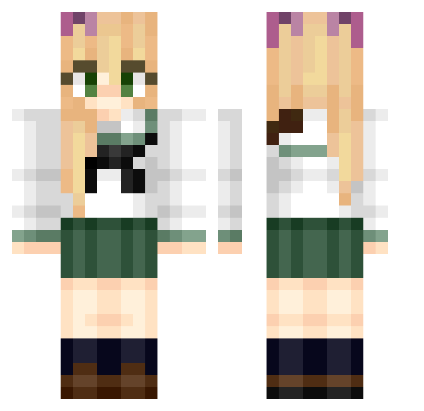 thesmarta6 Minecraft skin, front and back view