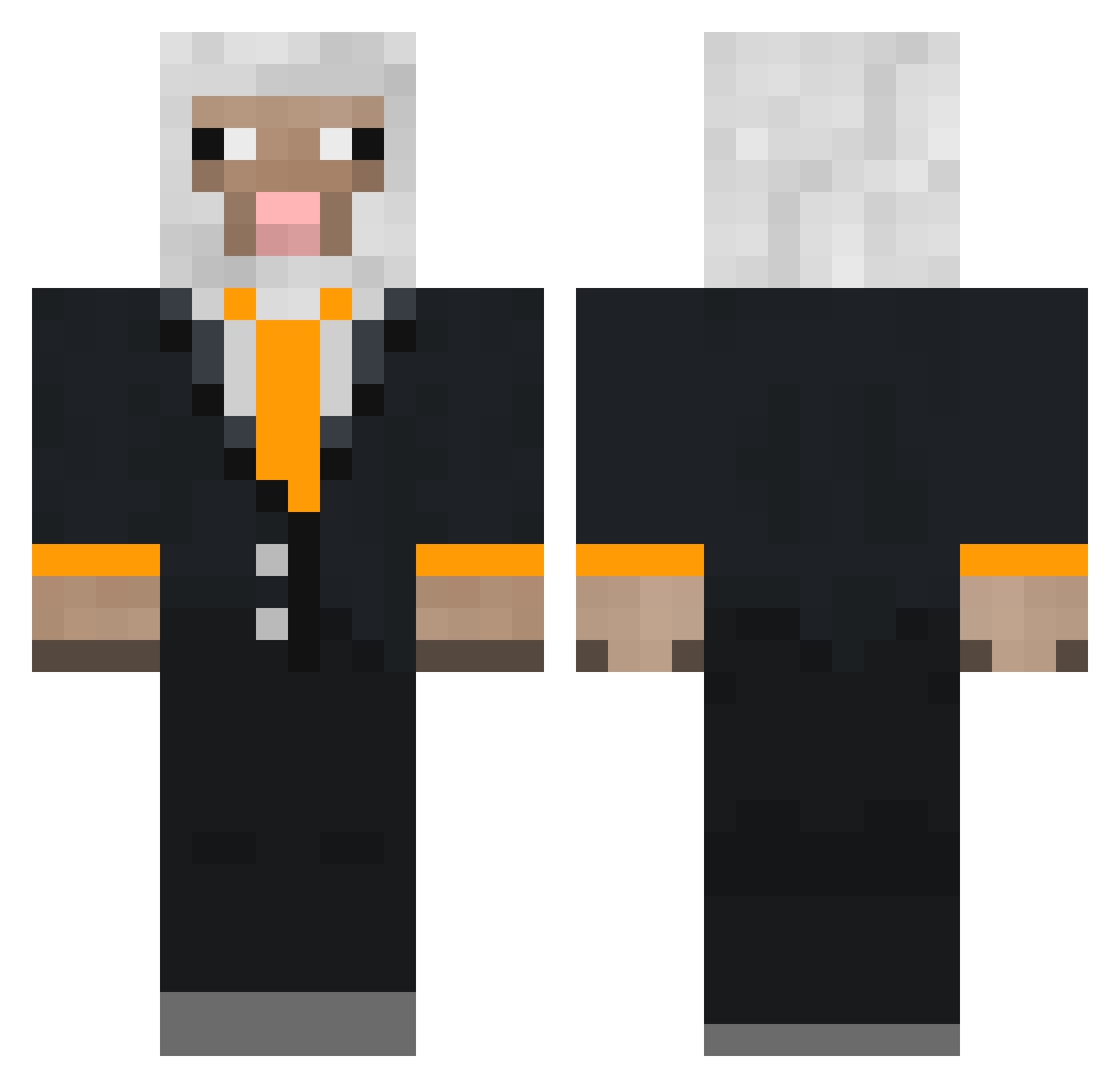 Struberry Minecraft skin, front and back view