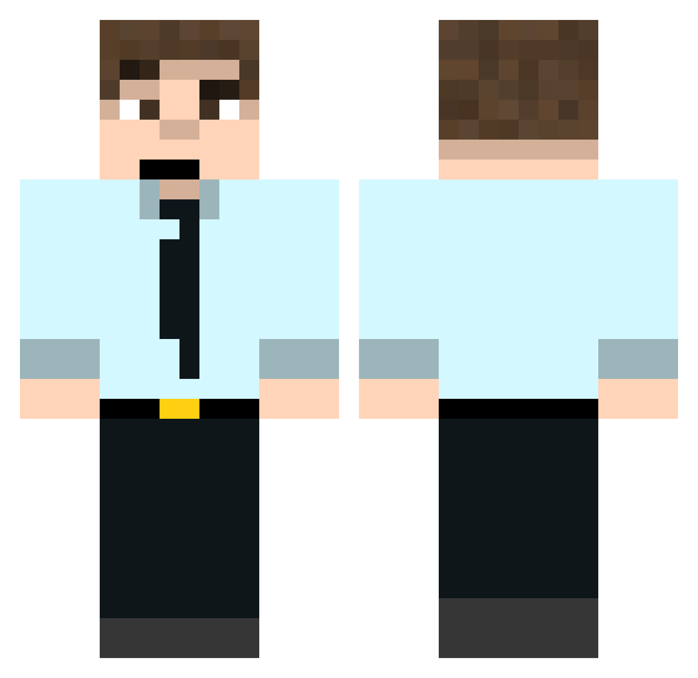 Bob5407 Minecraft skin, front and back view