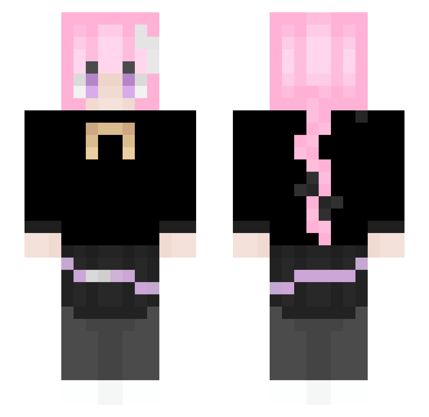 Stinchik Minecraft skin, front and back view