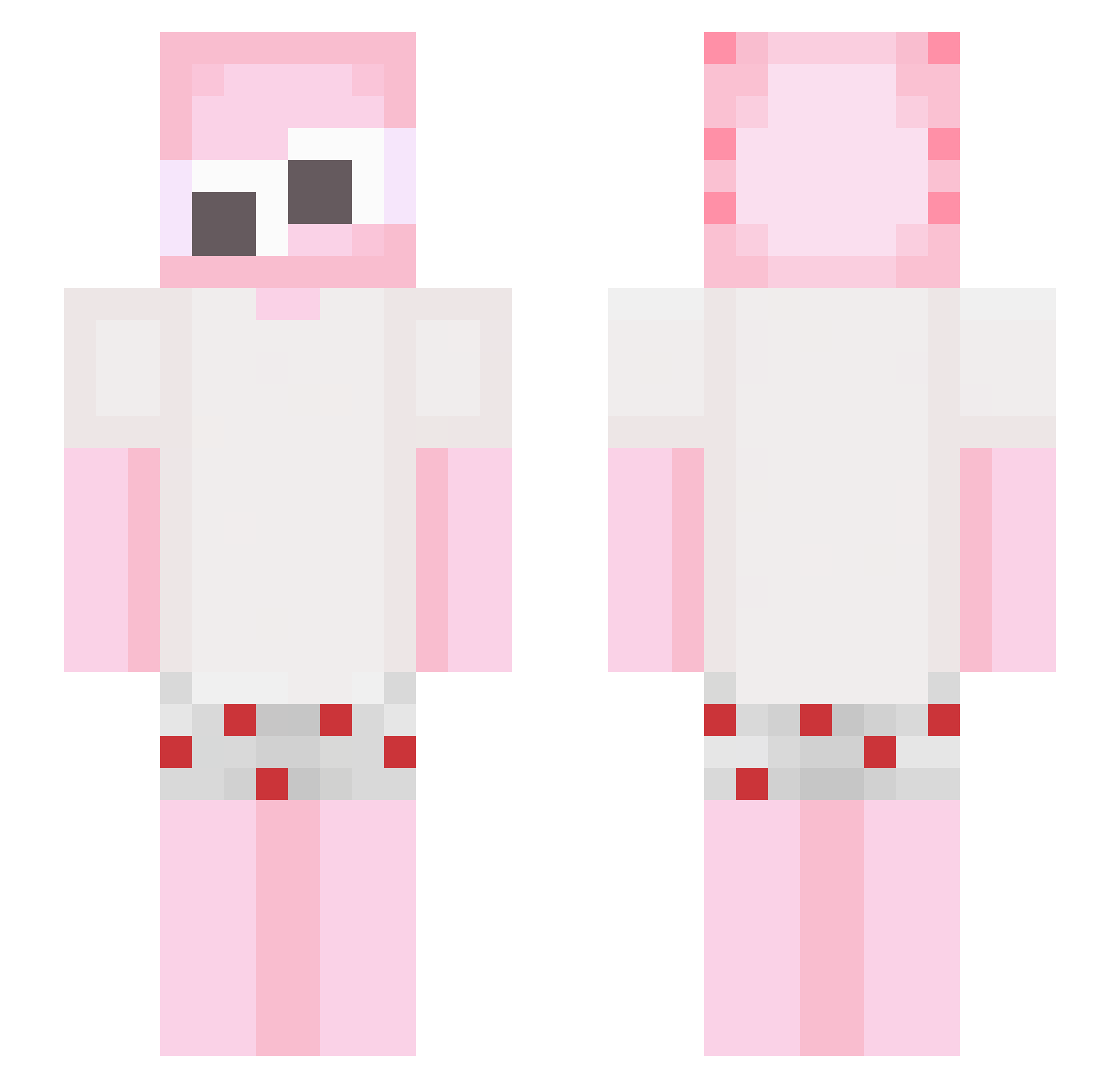S3nc1 Minecraft skin, front and back view