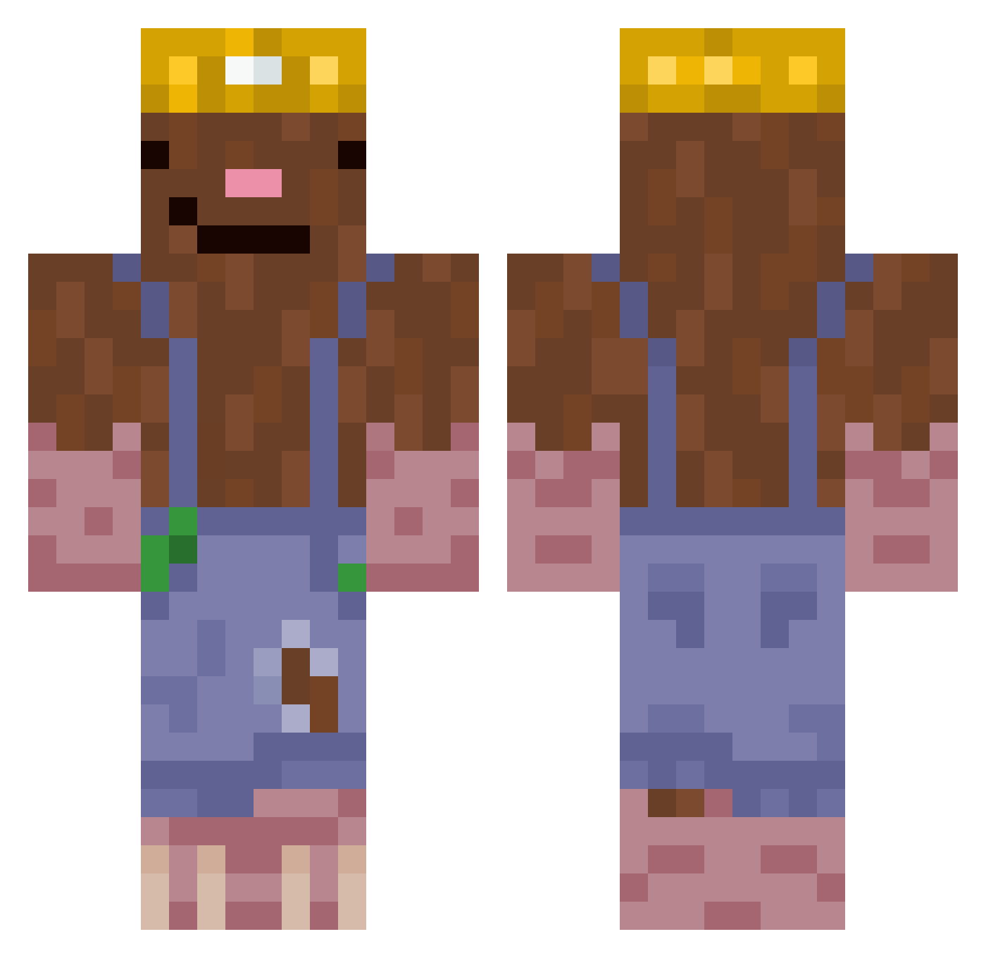 TavoSefrin Minecraft skin, front and back view