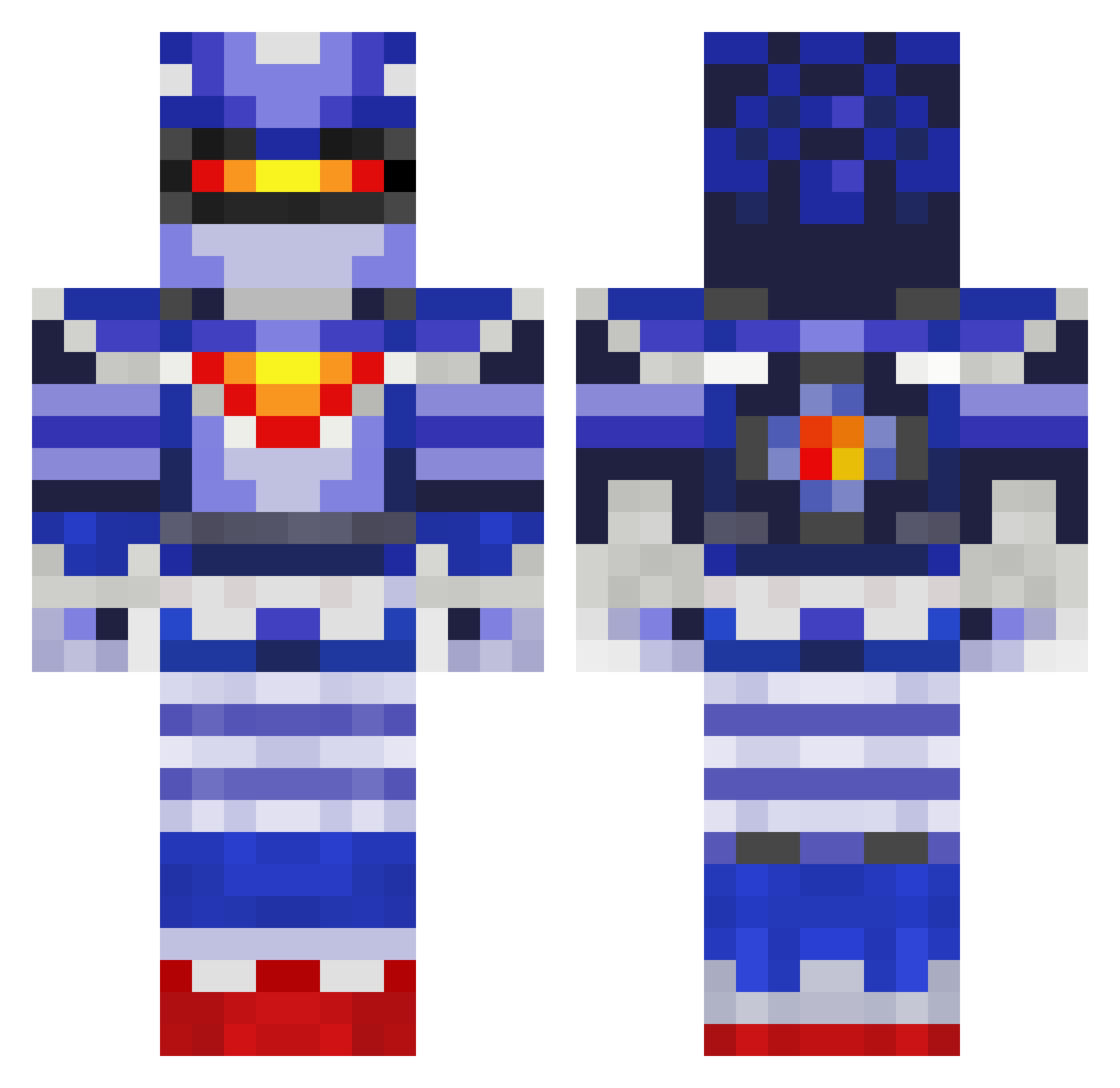 MASTERCADEN00 Minecraft skin, front and back view