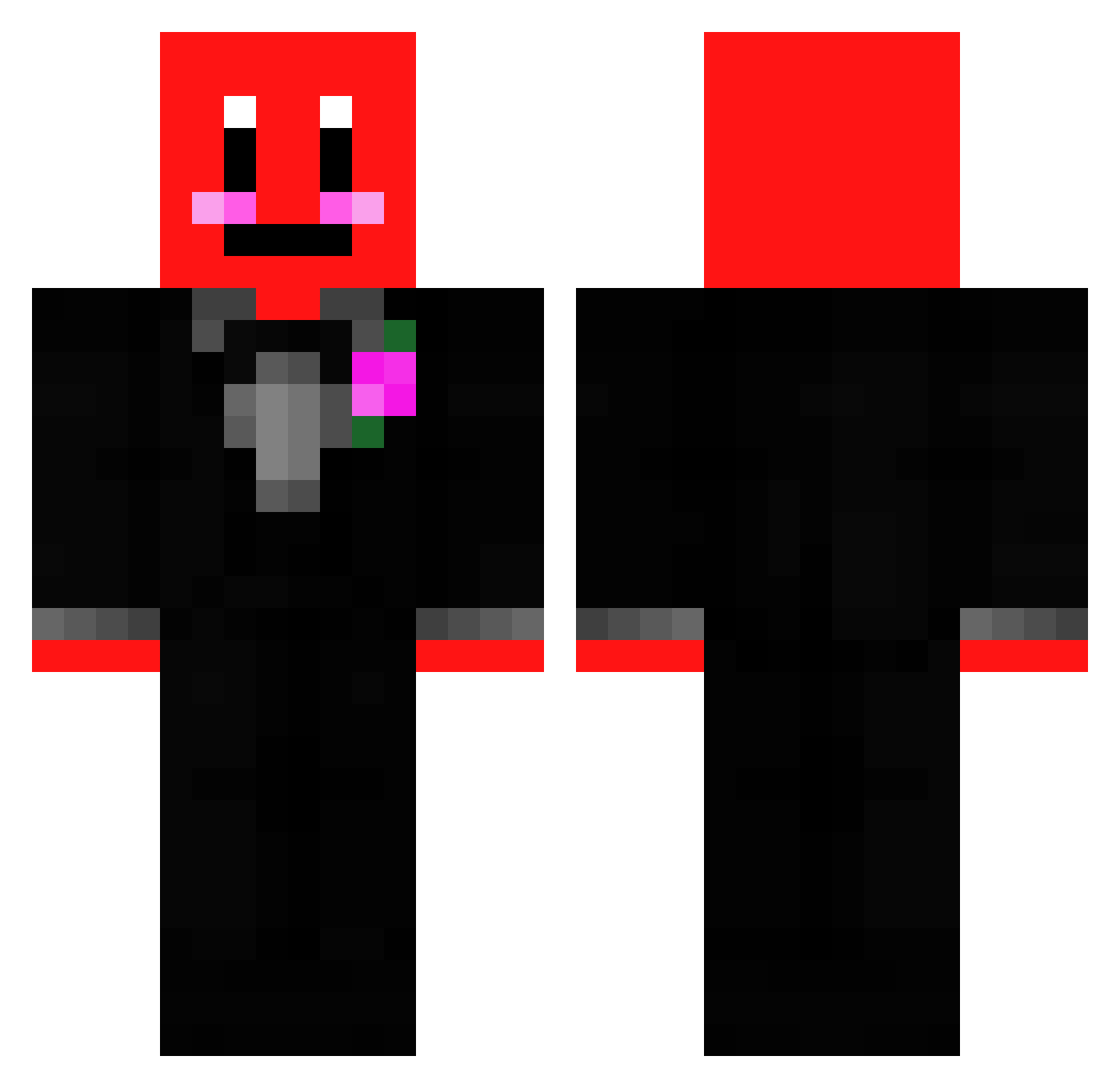 Redfrog__ Minecraft skin, front and back view