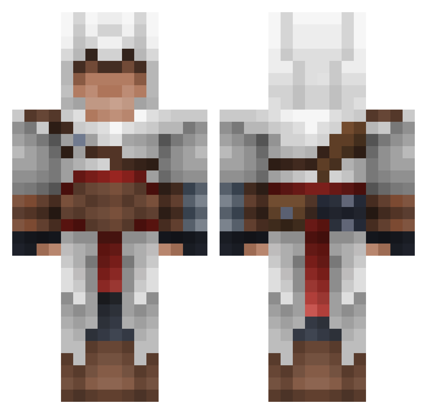MalikMeister Minecraft skin, front and back view