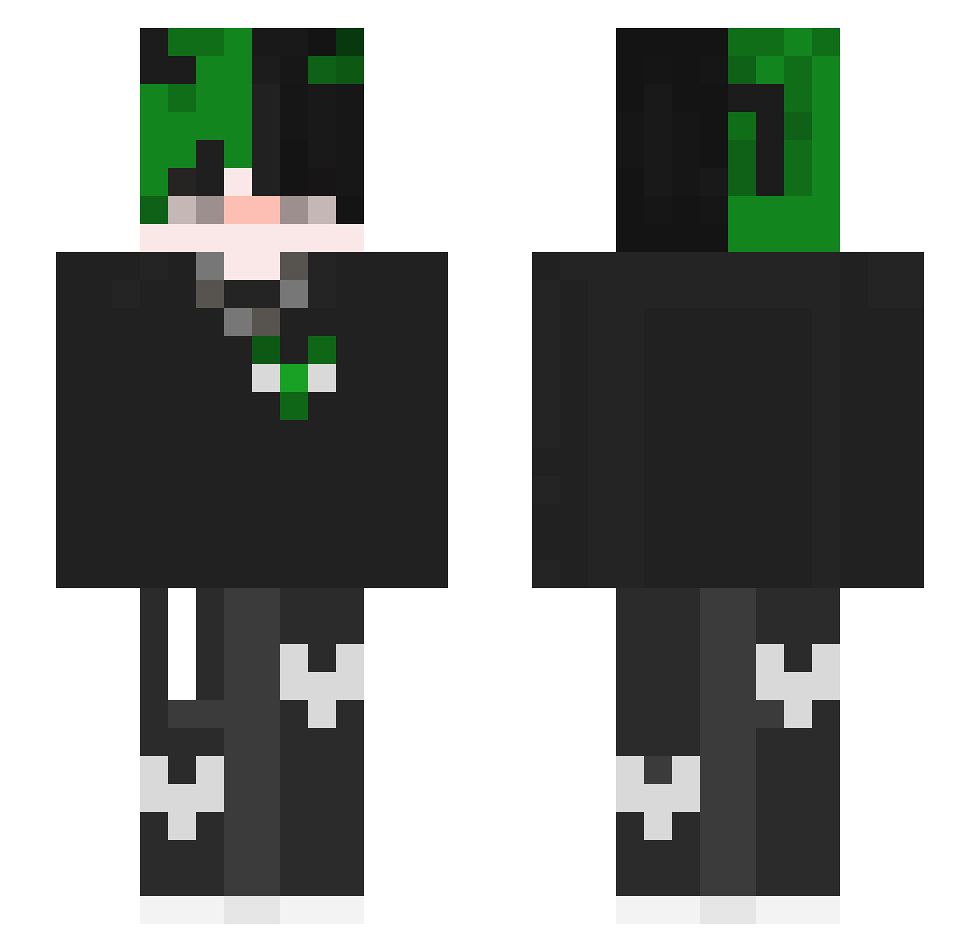questerrr Minecraft skin, front and back view