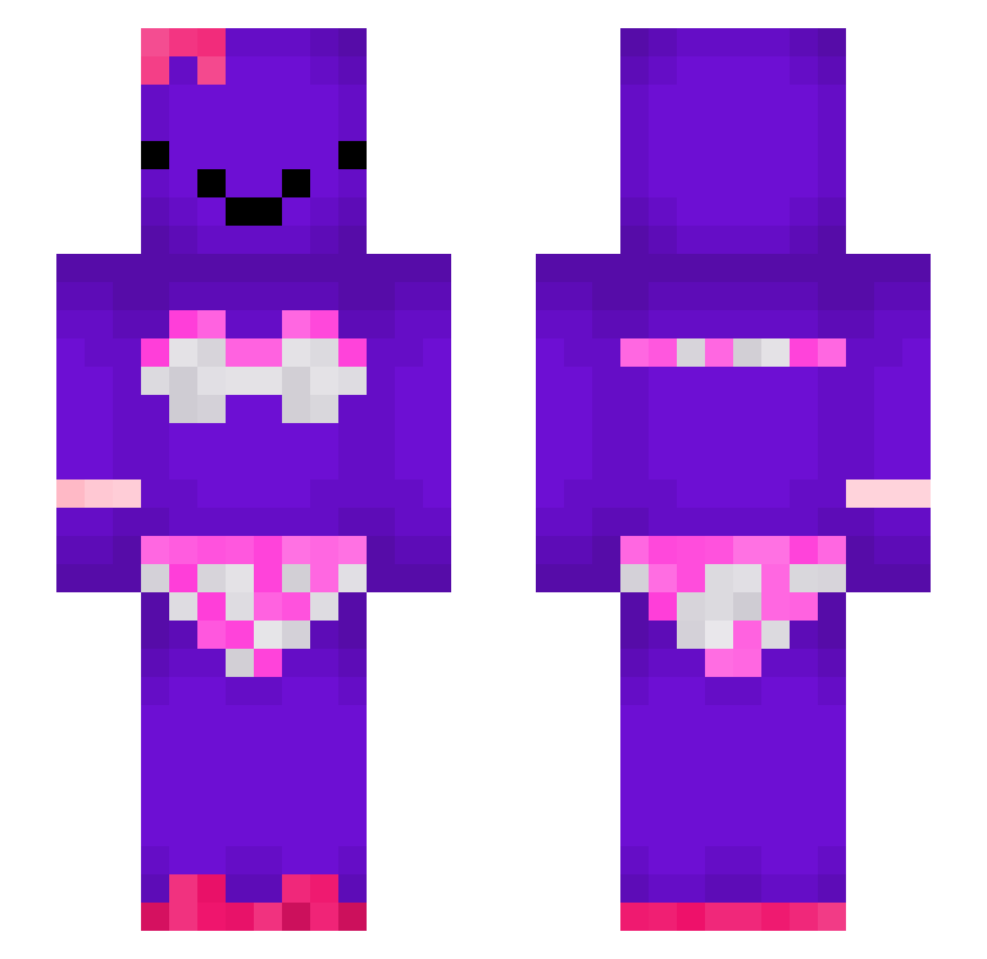 Siniyris Minecraft skin, front and back view