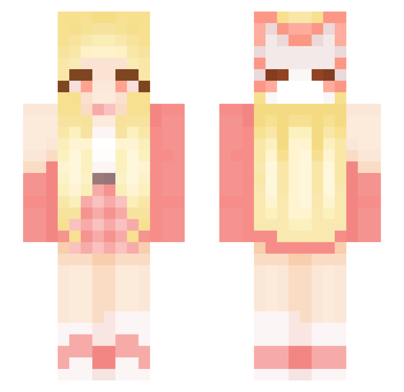 crystalauraplus Minecraft skin, front and back view