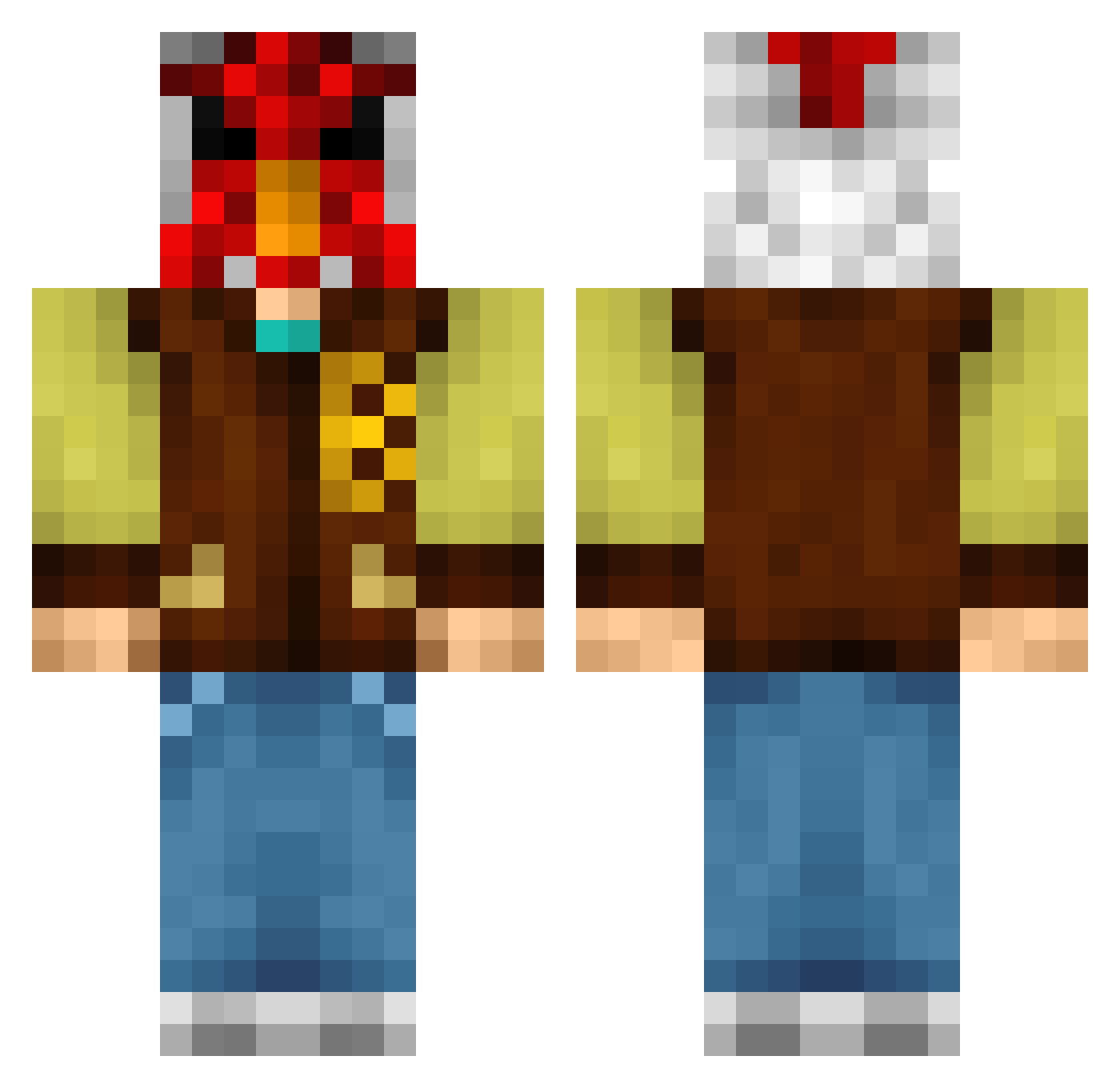 All_Seeing_Guy Minecraft skin, front and back view