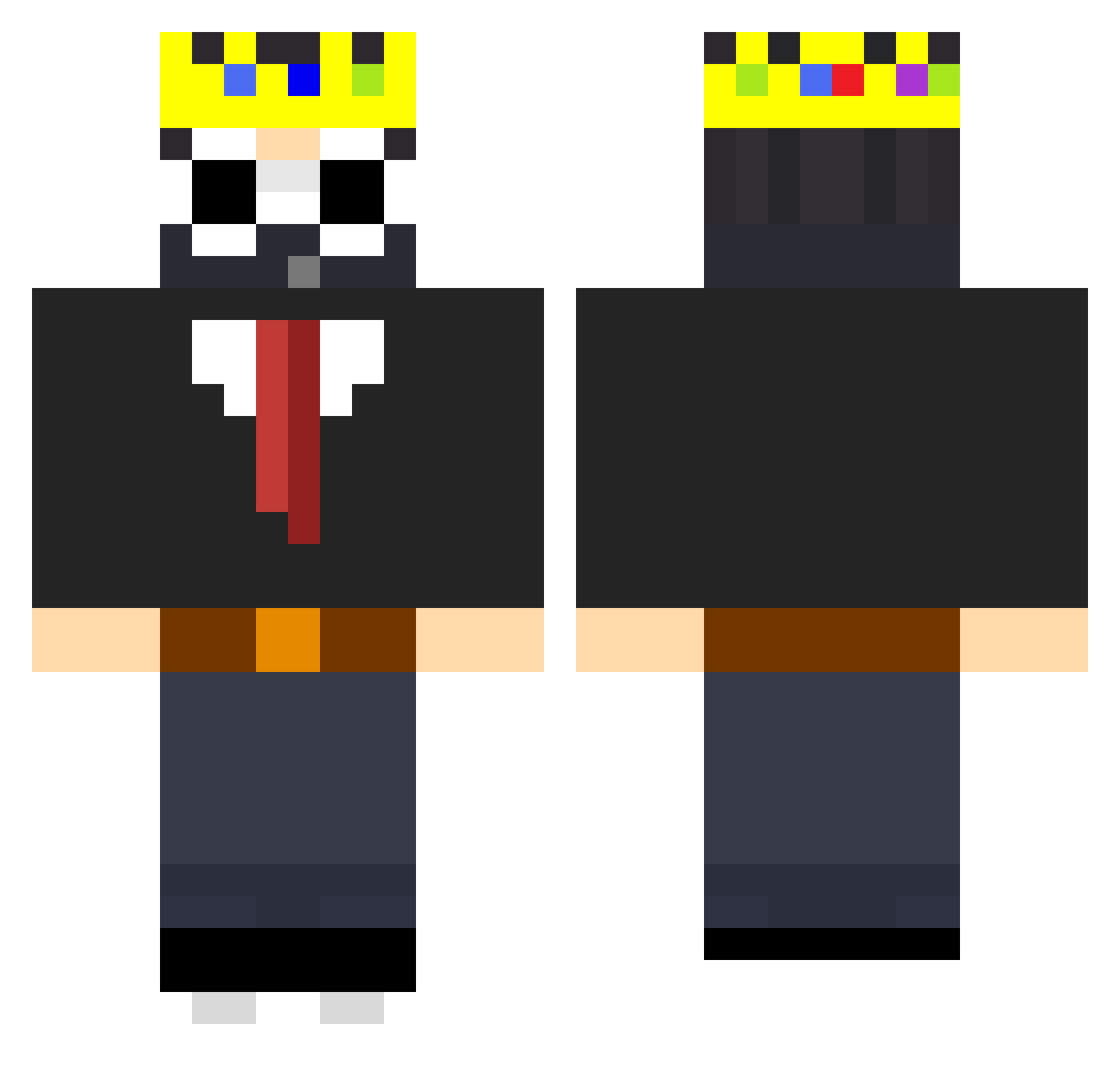 spookersss Minecraft skin, front and back view