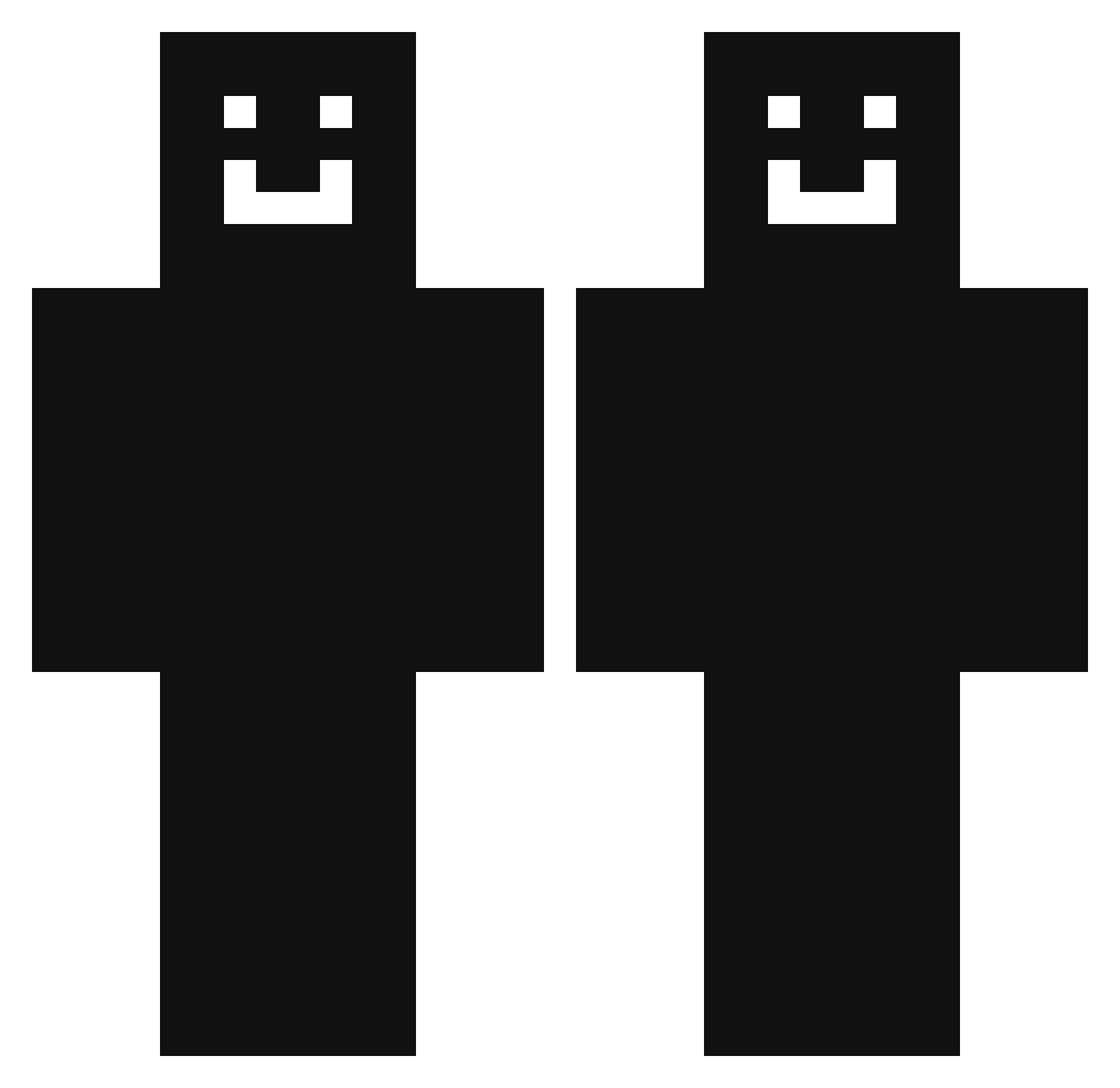 Tsuuun Minecraft skin, front and back view