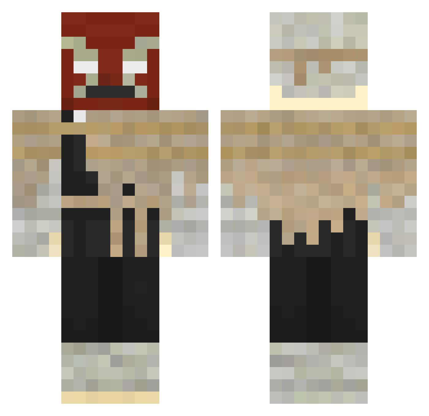 M3LP Minecraft skin, front and back view