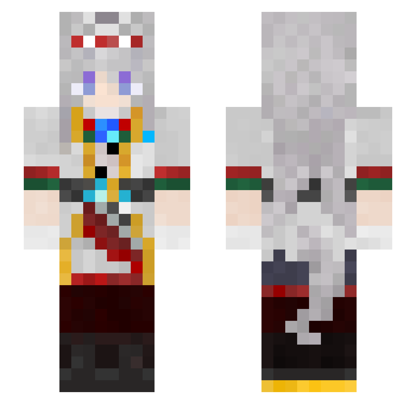 NachoNeR1 Minecraft skin, front and back view