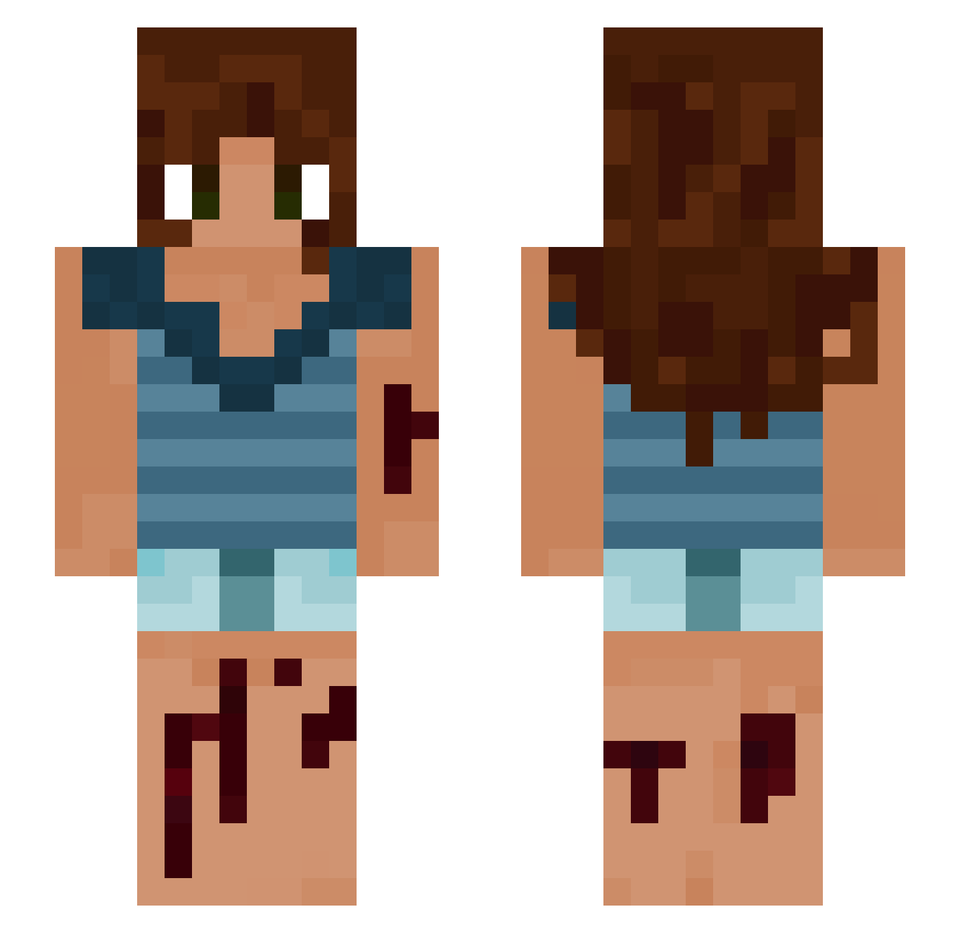 dfdsbf Minecraft skin, front and back view