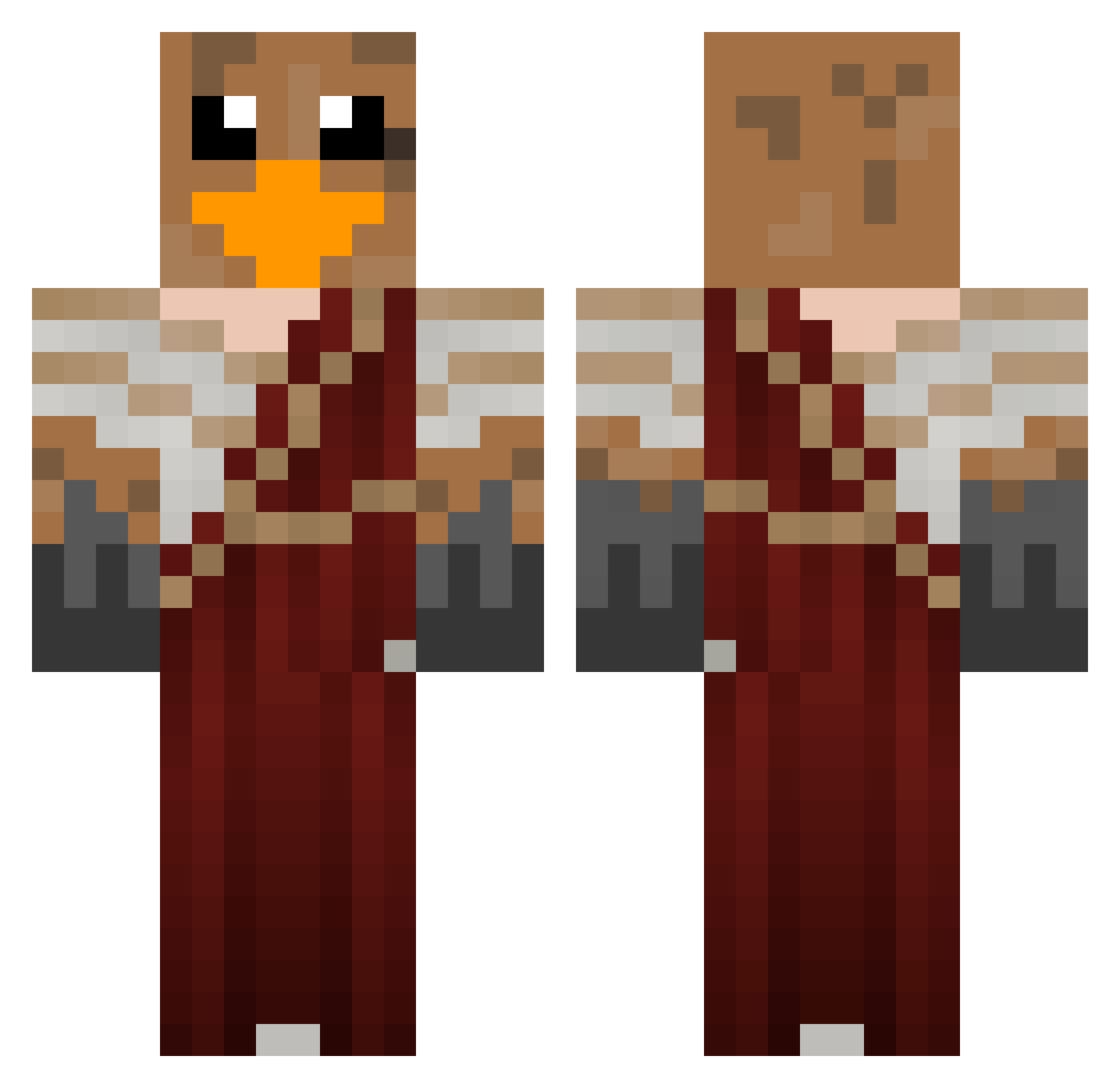 spekdodo Minecraft skin, front and back view