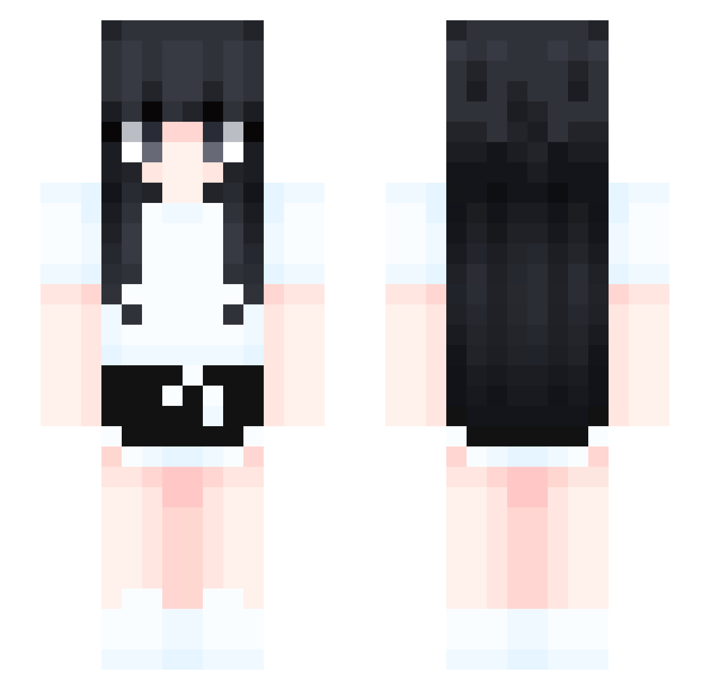 Hanmyunsi Minecraft skin, front and back view