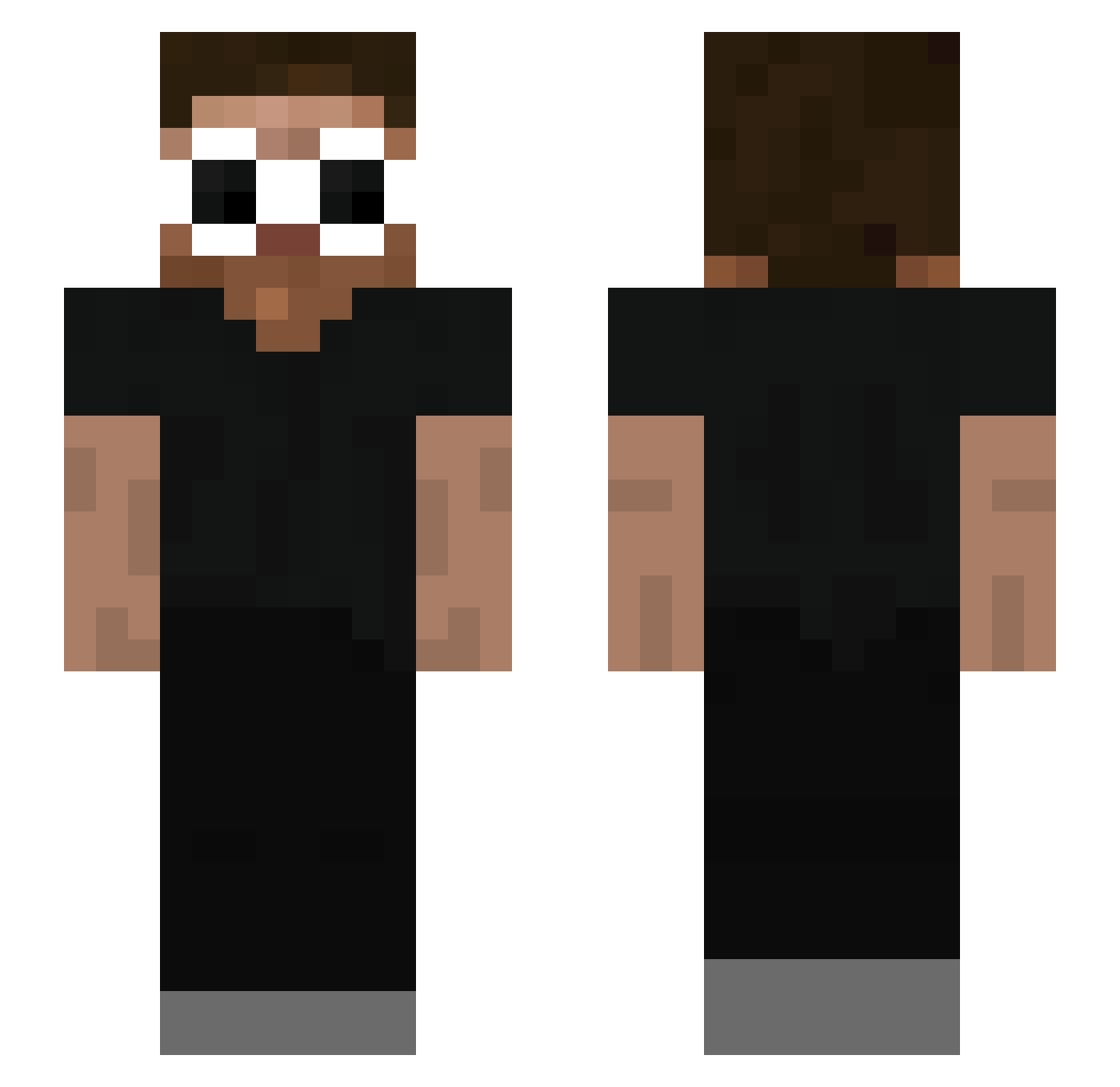 Verzuss Minecraft skin, front and back view