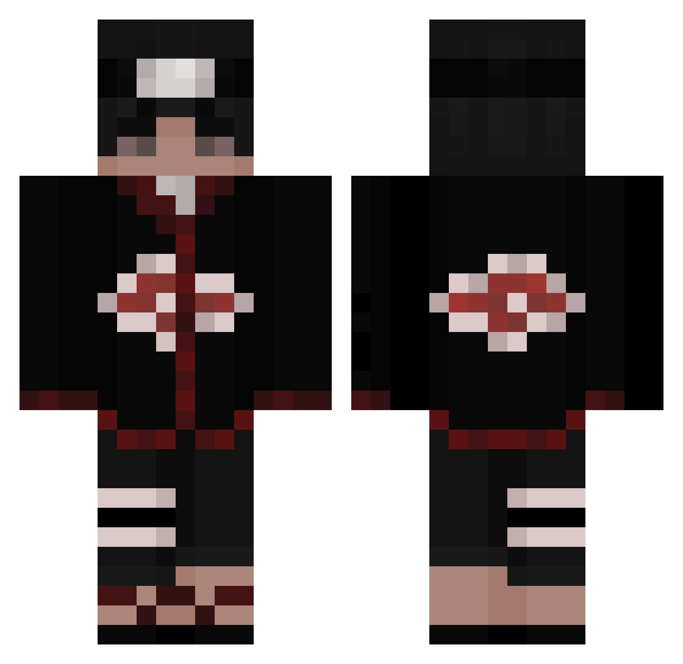 DrMoisen Minecraft skin, front and back view