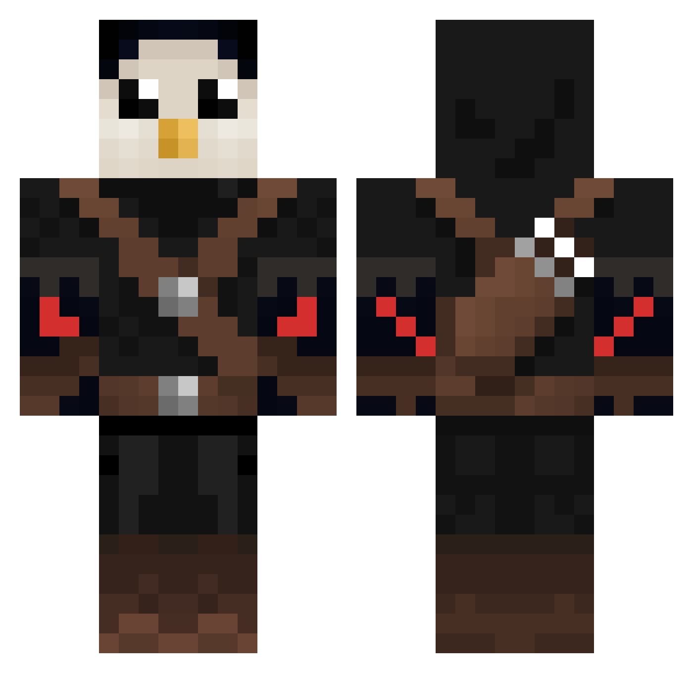 RoseLyl Minecraft skin, front and back view