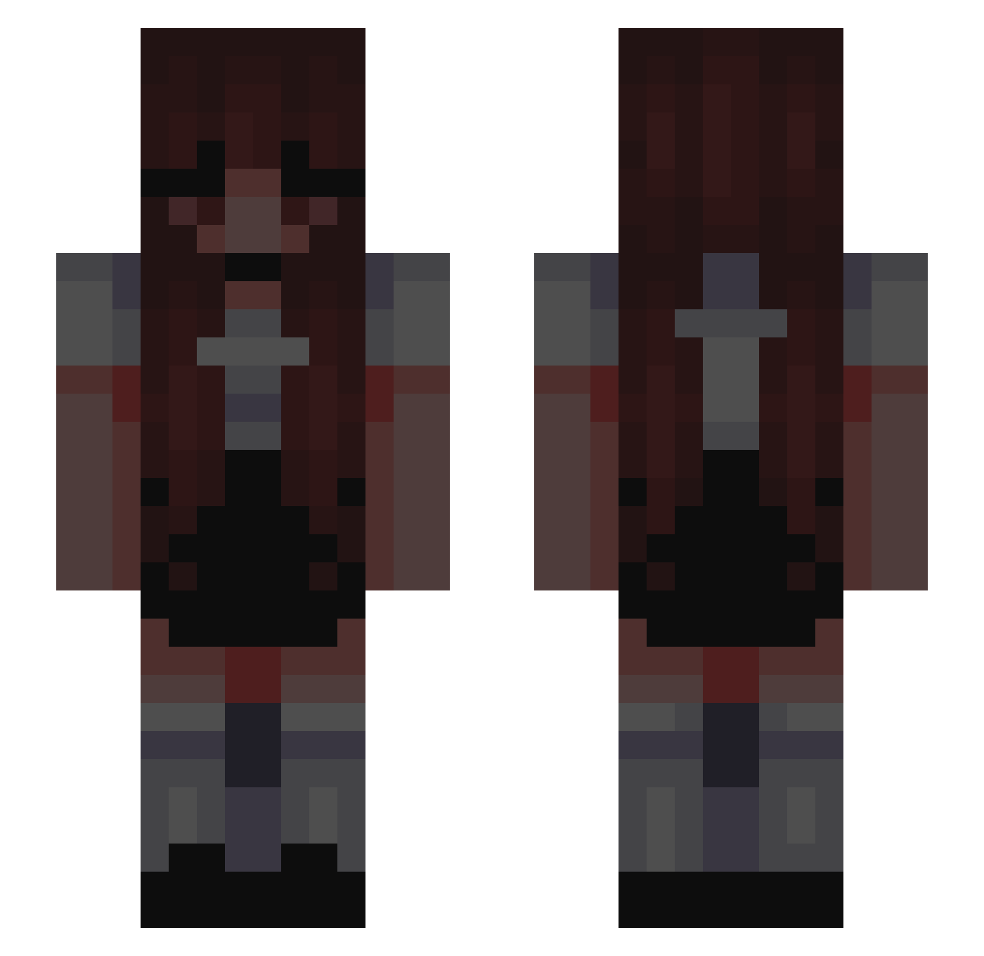 Sweeter Minecraft skin, front and back view