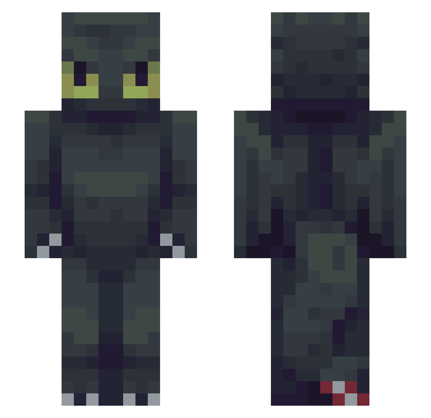 Khasos_ Minecraft skin, front and back view