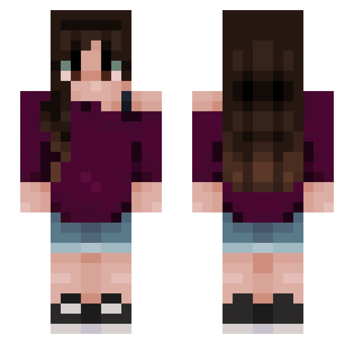 rrandomgoop Minecraft skin, front and back view