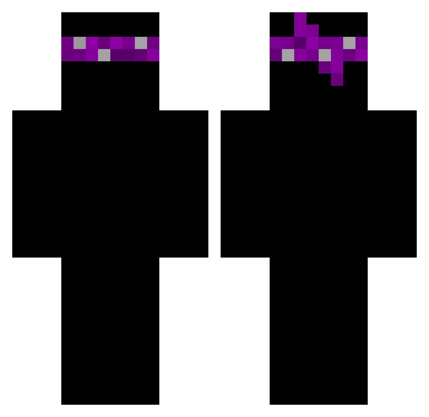 IlyNom Minecraft skin, front and back view
